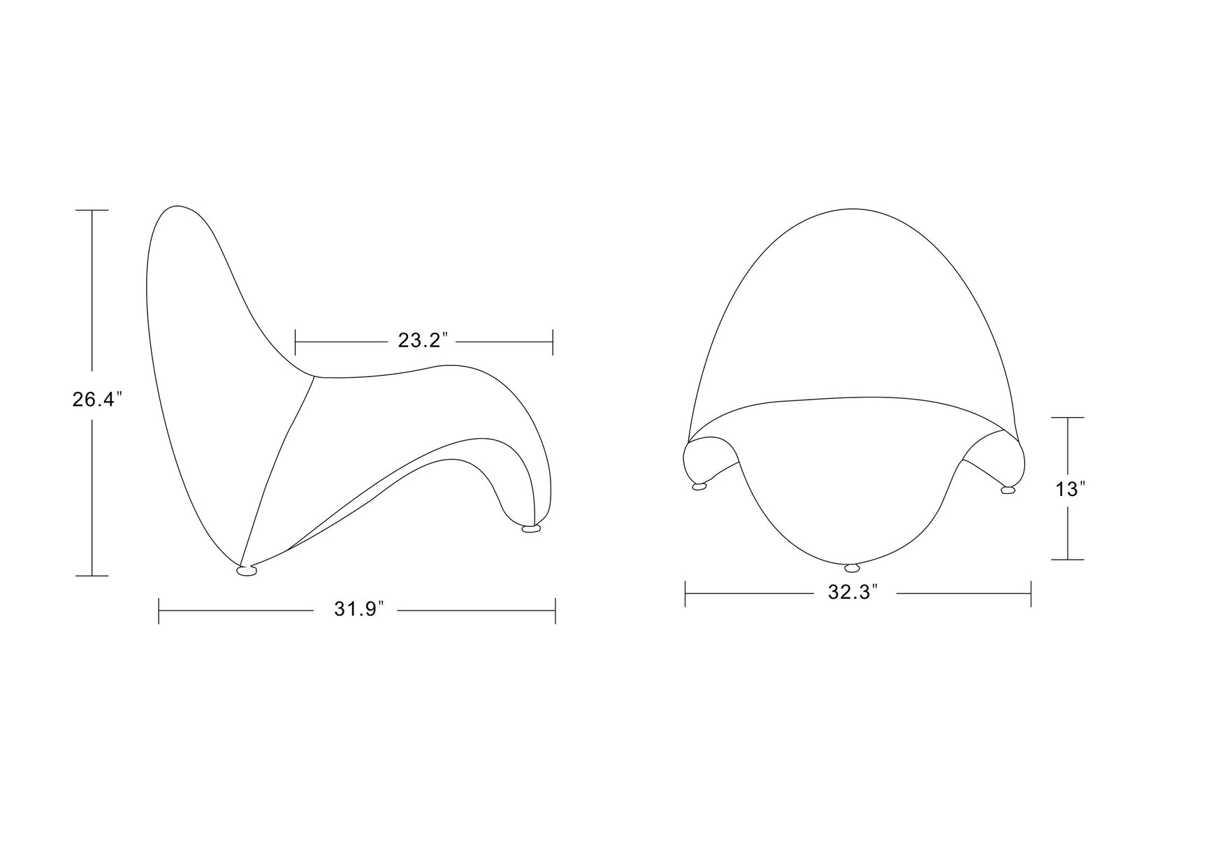 MoMa Accent Chair in Yellow (set of 2) - Ornate Home