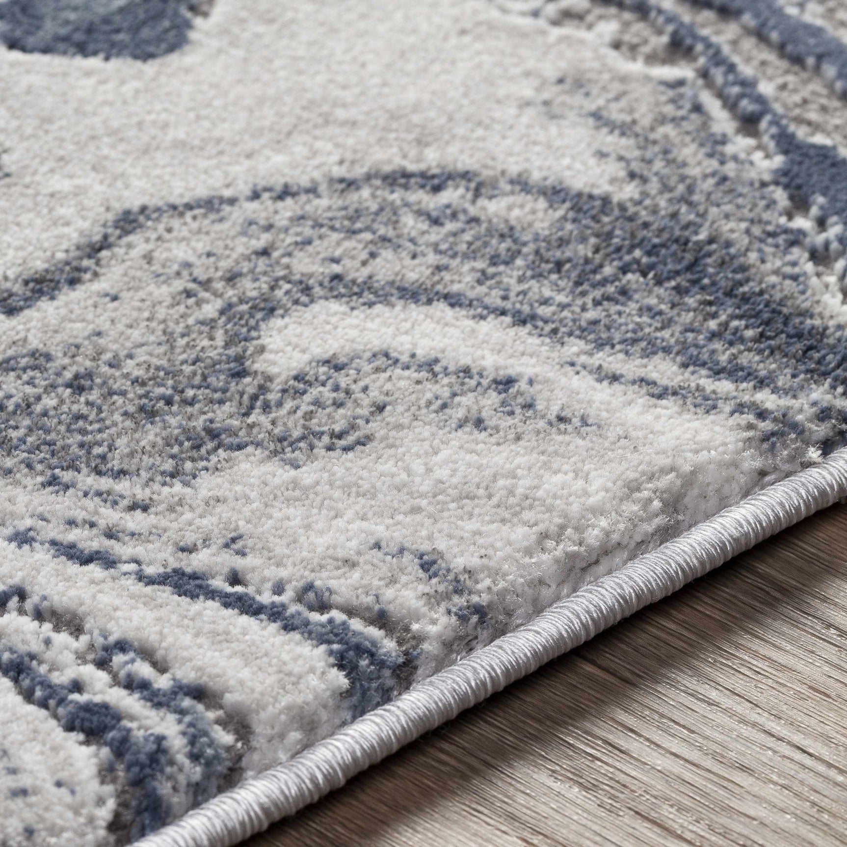 Moana Denim Blue Marble Area Rug - Ornate Home
