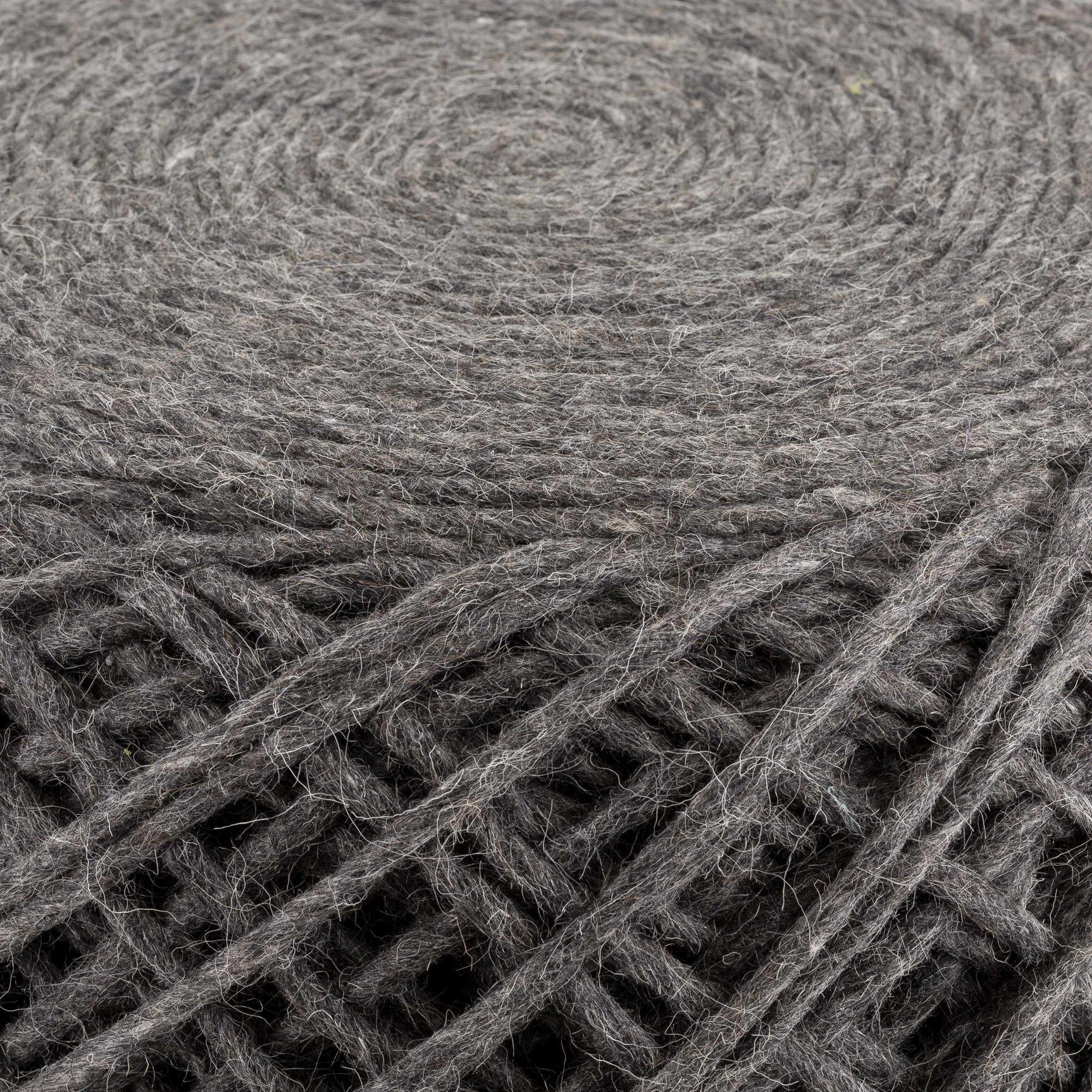 Moapa Charcoal Wool Pouf - Ornate Home