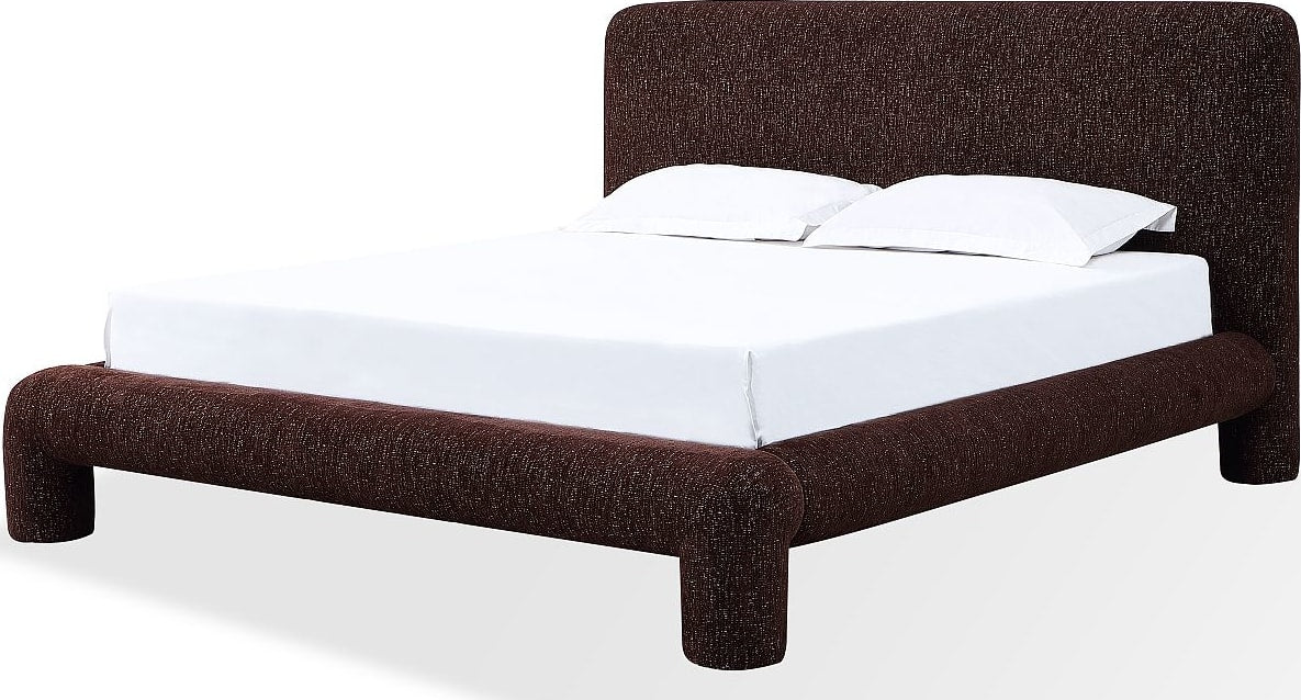 Mocoa Mongoose Queen Fully Upholstered Platform Bed - Ornate Home