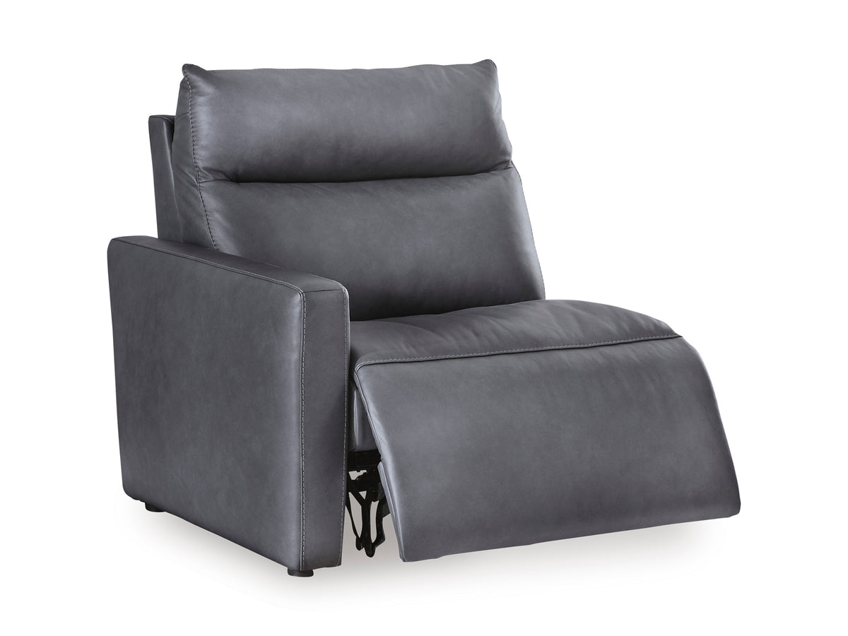 ModZ Blue 7-Piece Power Reclining Sectional with Audio Consoles - Ornate Home