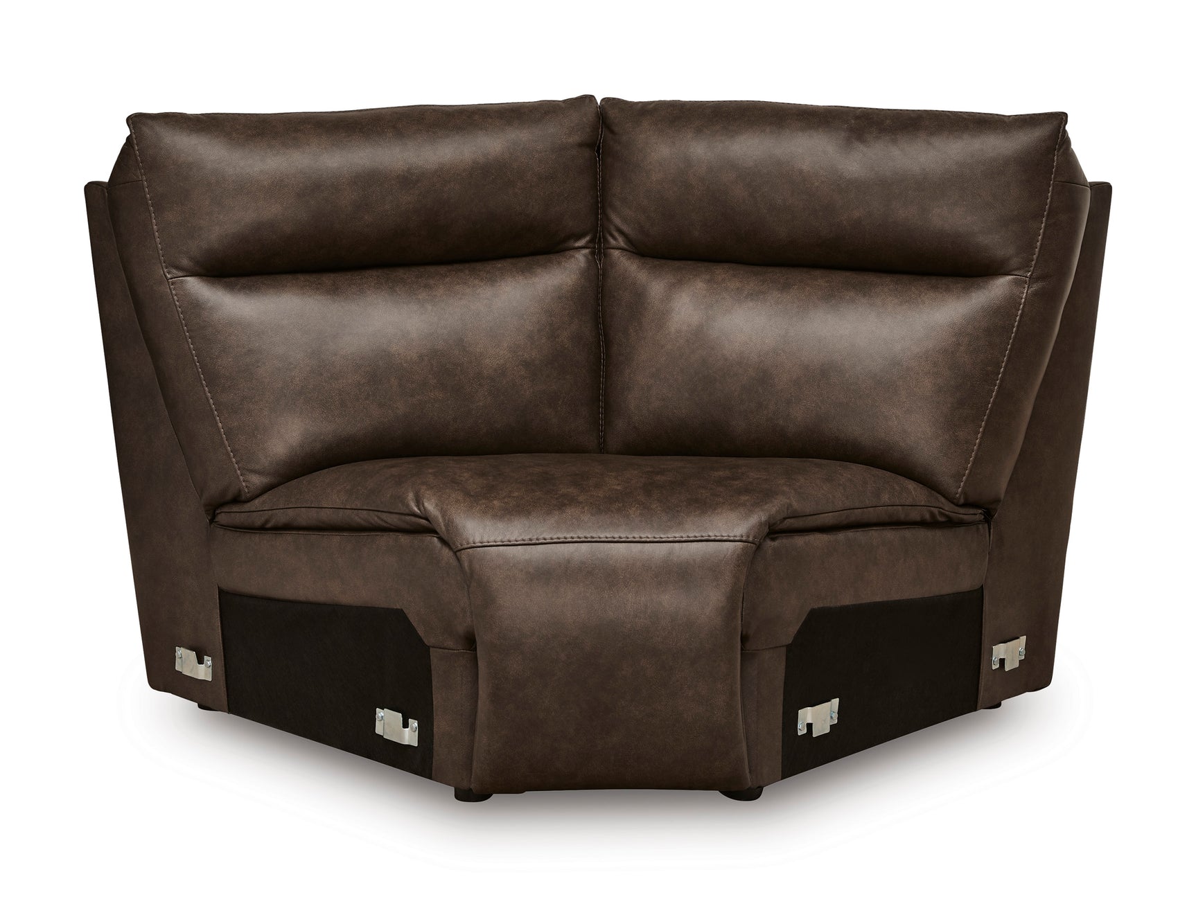 ModZ Chocolate 7-Piece Power Reclining Sectional w/ Audio Consoles - Ornate Home