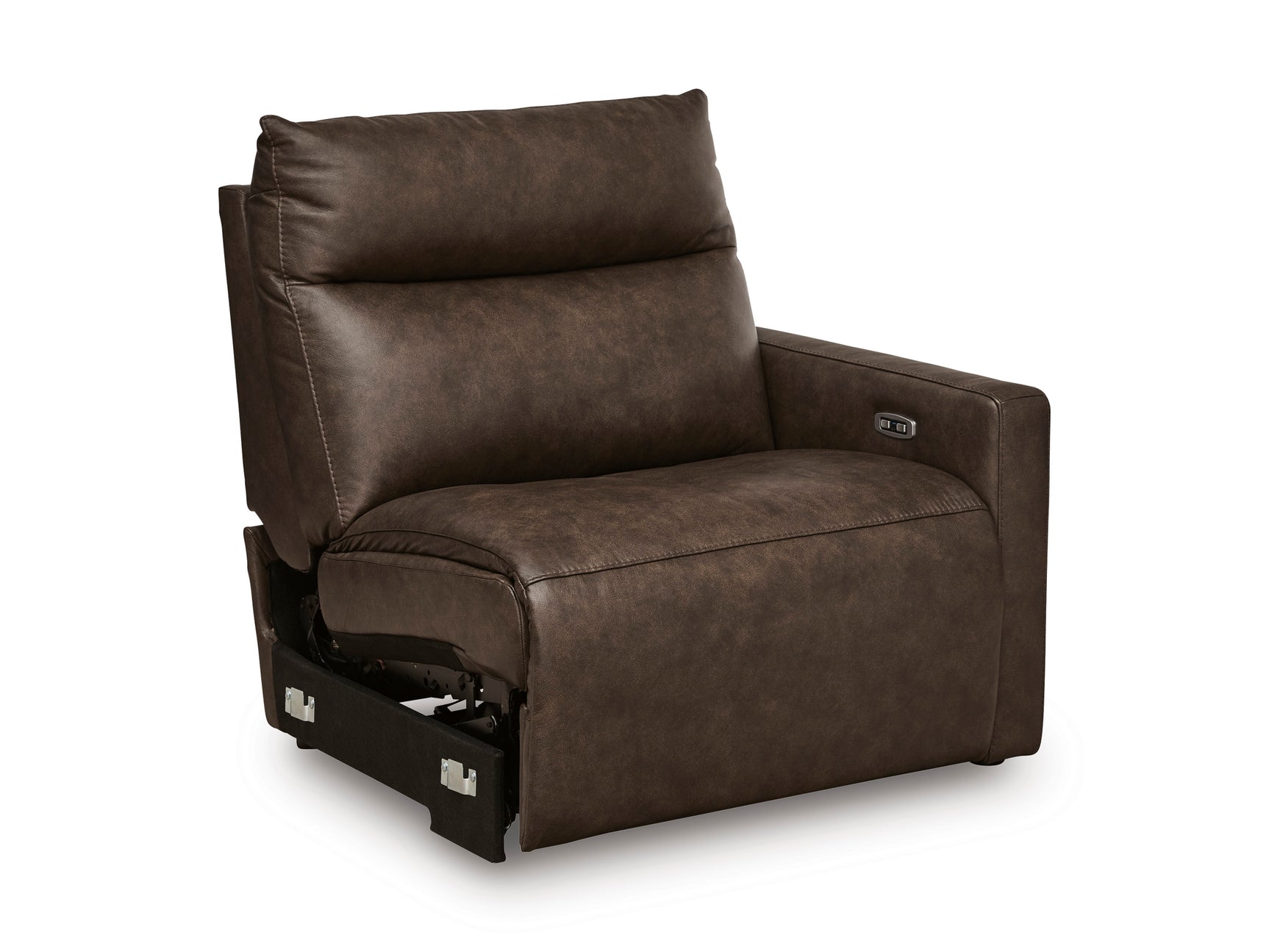 ModZ Chocolate 7-Piece Power Reclining Sectional w/ Audio Consoles - Ornate Home