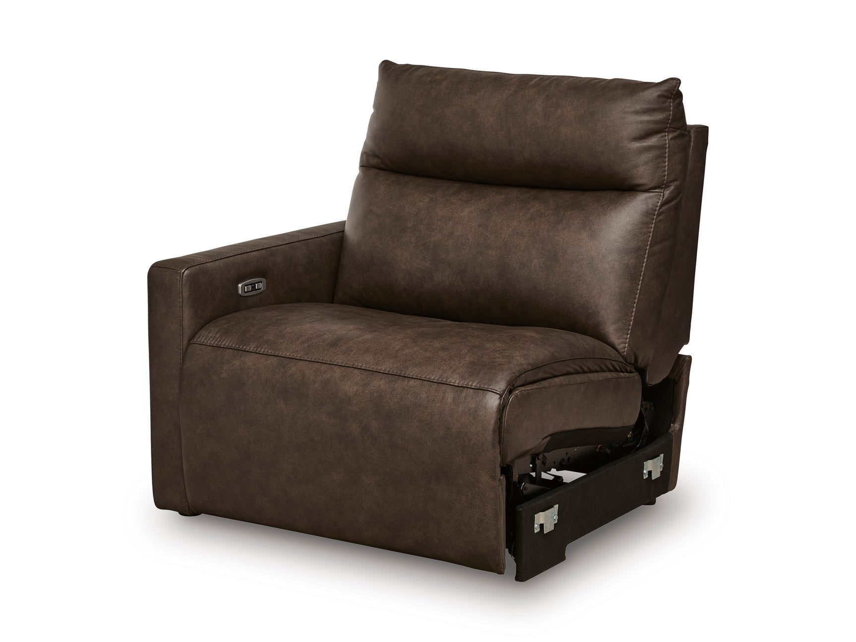ModZ Chocolate 7-Piece Power Reclining Sectional w/ Audio Consoles - Ornate Home
