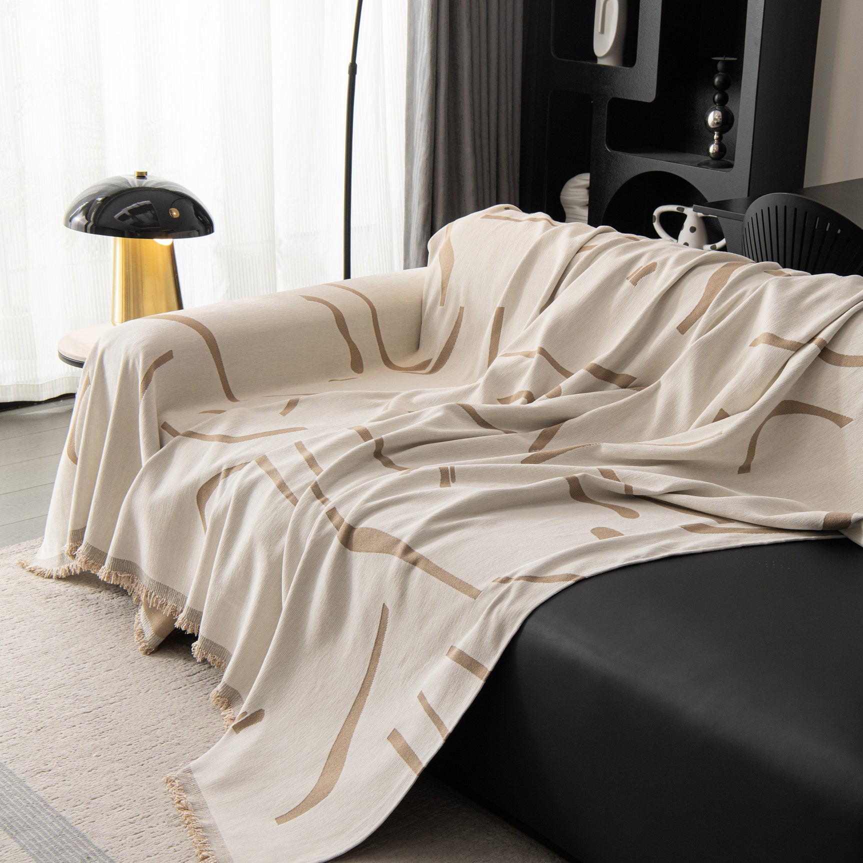 Modern Abstract Couch Cover Blanket, Decor Furniture Protector for Sectional Sofa - Ornate Home