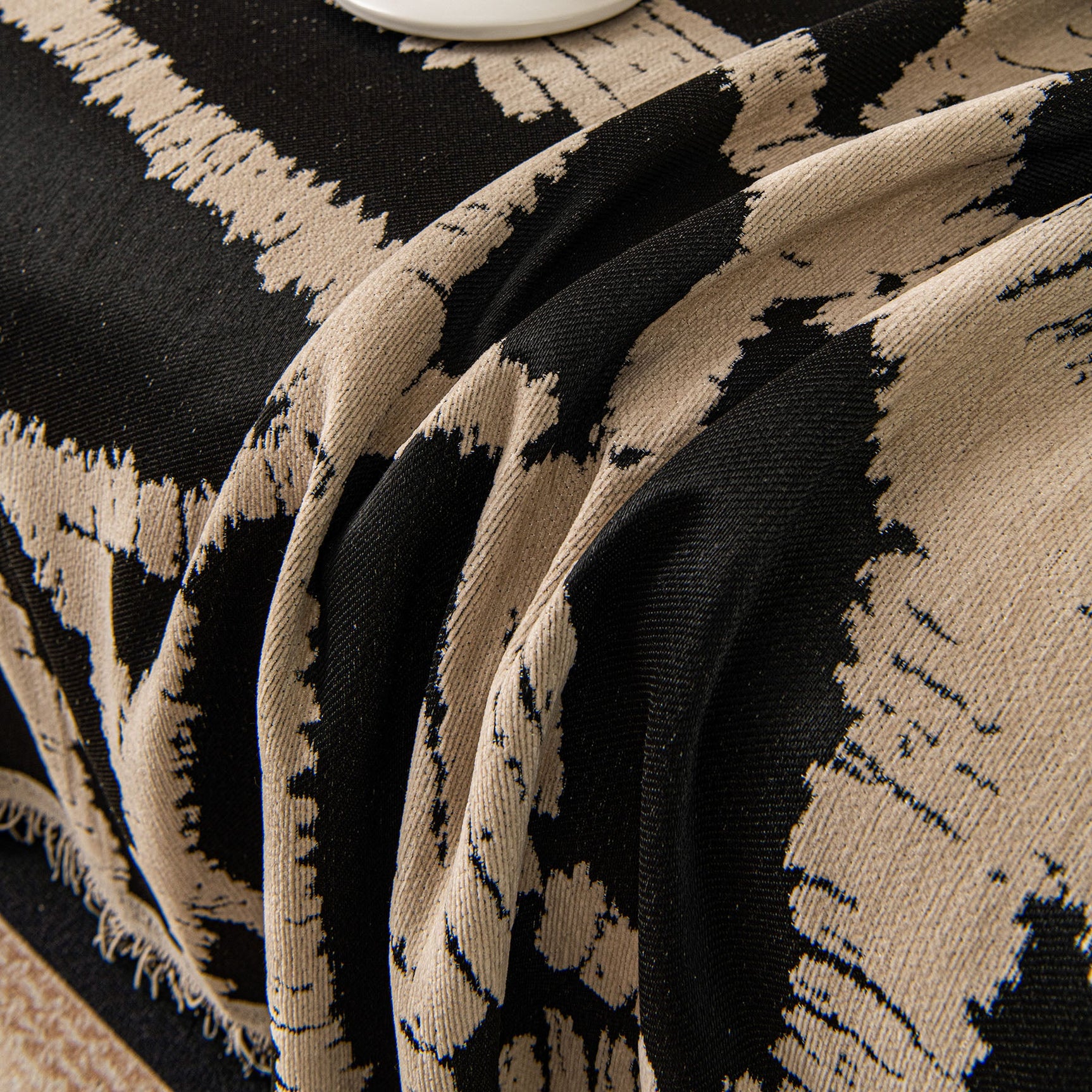 Modern Chenille Bold Abstract Pattern Sofa Cover, Artistic Decorative Furniture Cover - Ornate Home
