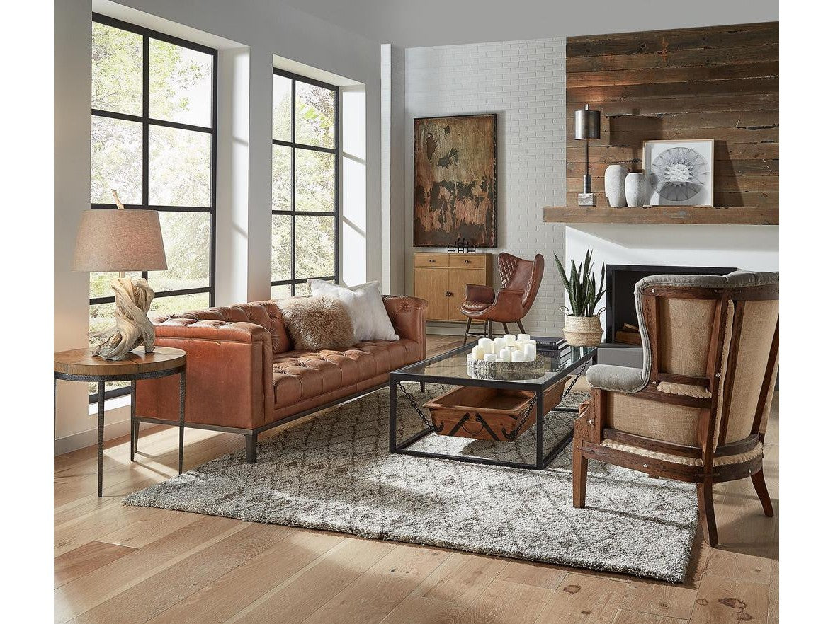 Modern Comfort Brown Cube Sofa - Ornate Home