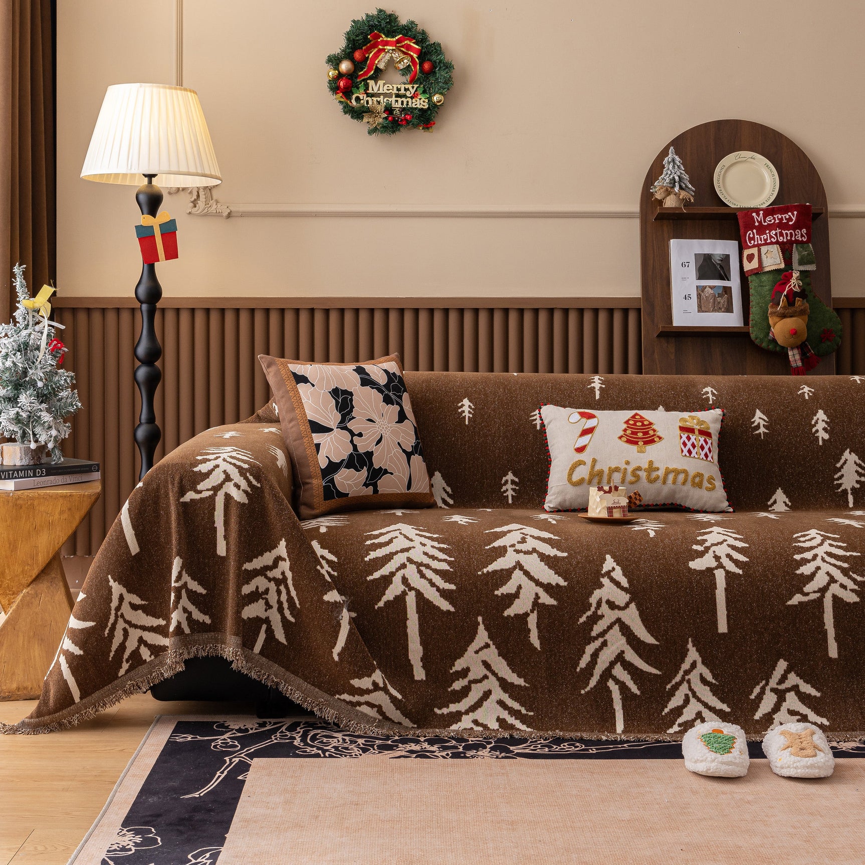 Modern Couch Covers for Couches Large Decorative Throw Blanket with Tassels for Couch - Ornate Home