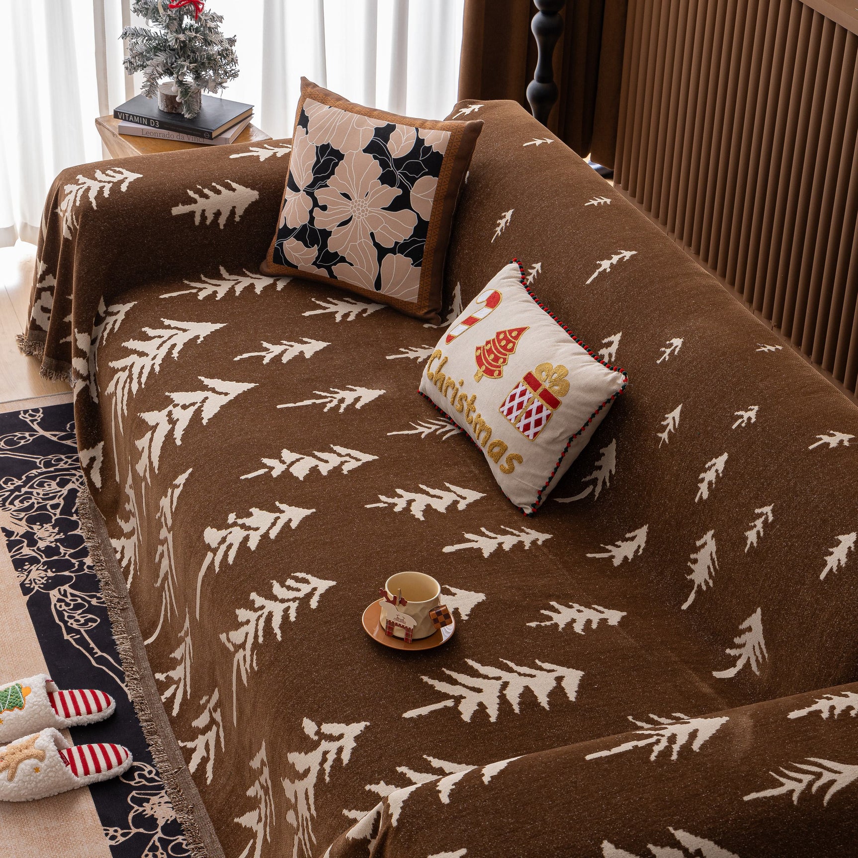 Modern Couch Covers for Couches Large Decorative Throw Blanket with Tassels for Couch - Ornate Home