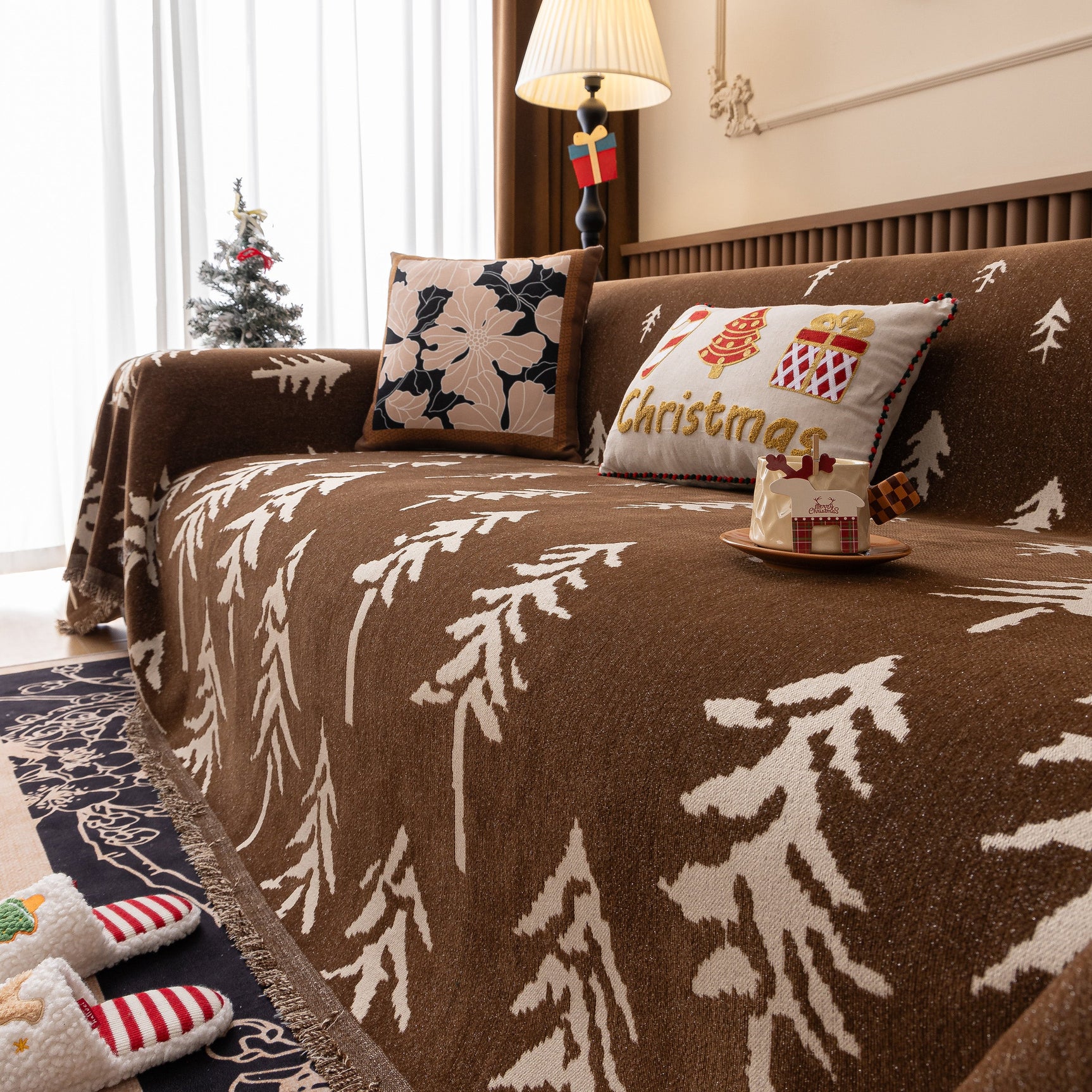 Modern Couch Covers for Couches Large Decorative Throw Blanket with Tassels for Couch - Ornate Home