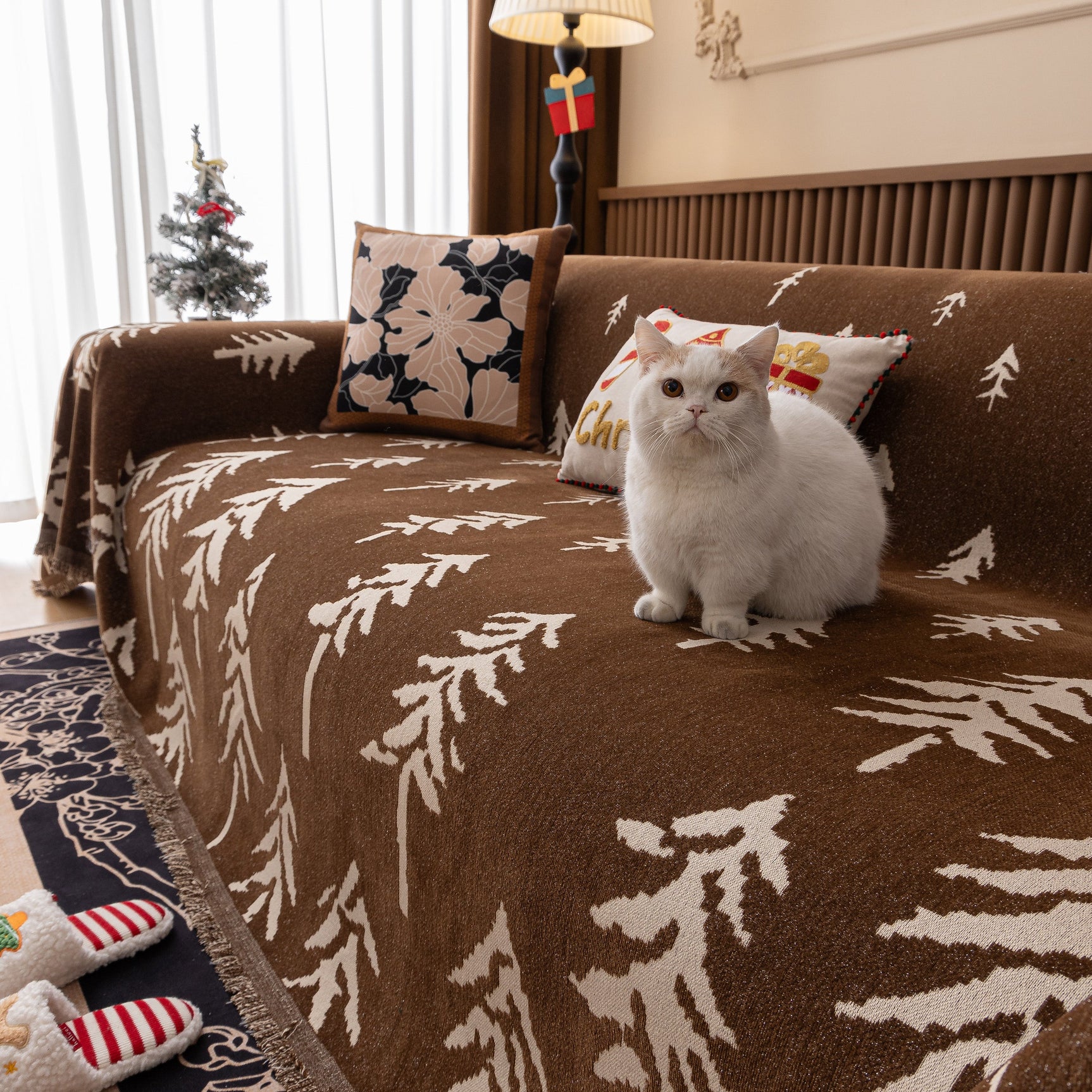Modern Couch Covers for Couches Large Decorative Throw Blanket with Tassels for Couch - Ornate Home