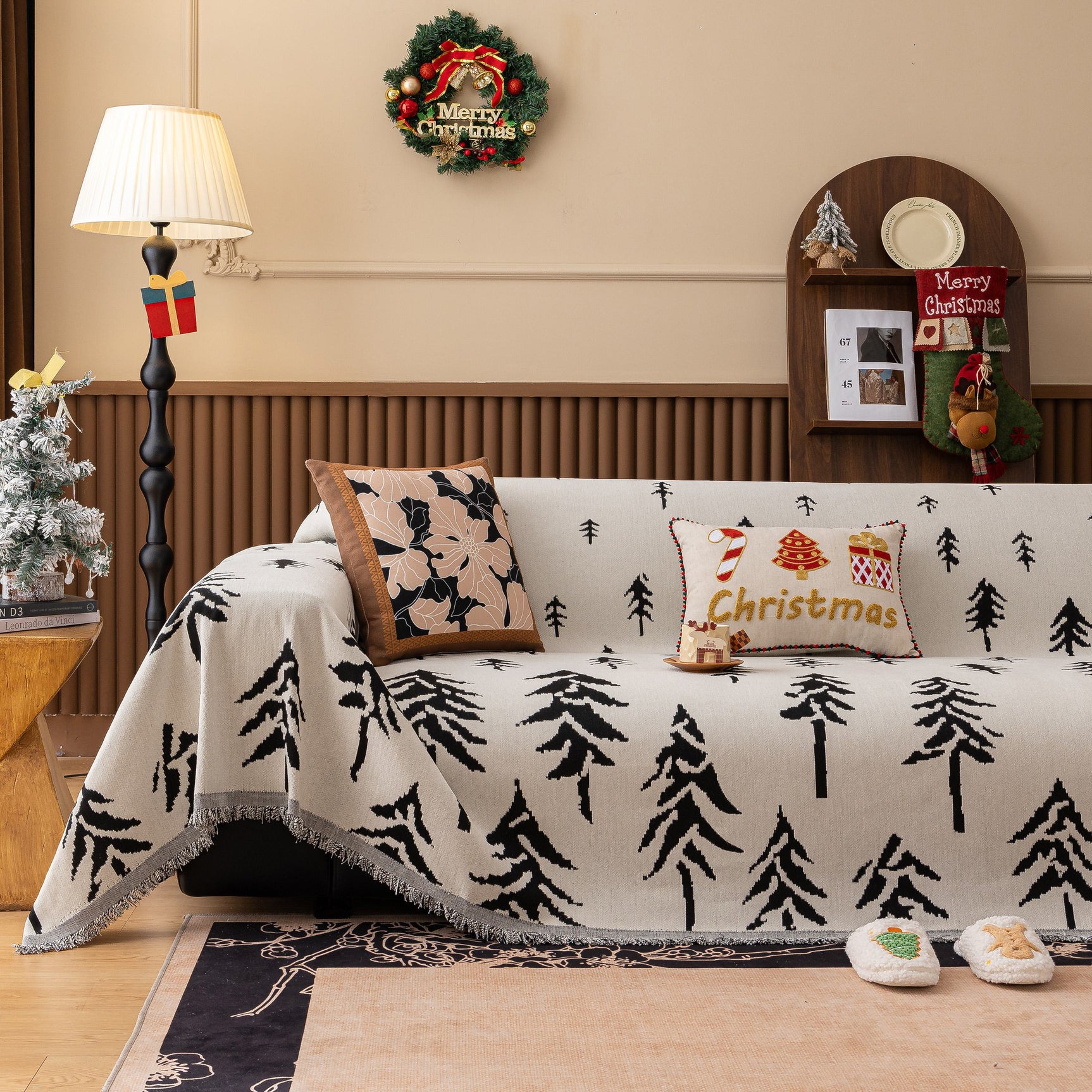 Modern Couch Covers for Couches Large Decorative Throw Blanket with Tassels for Couch - Ornate Home