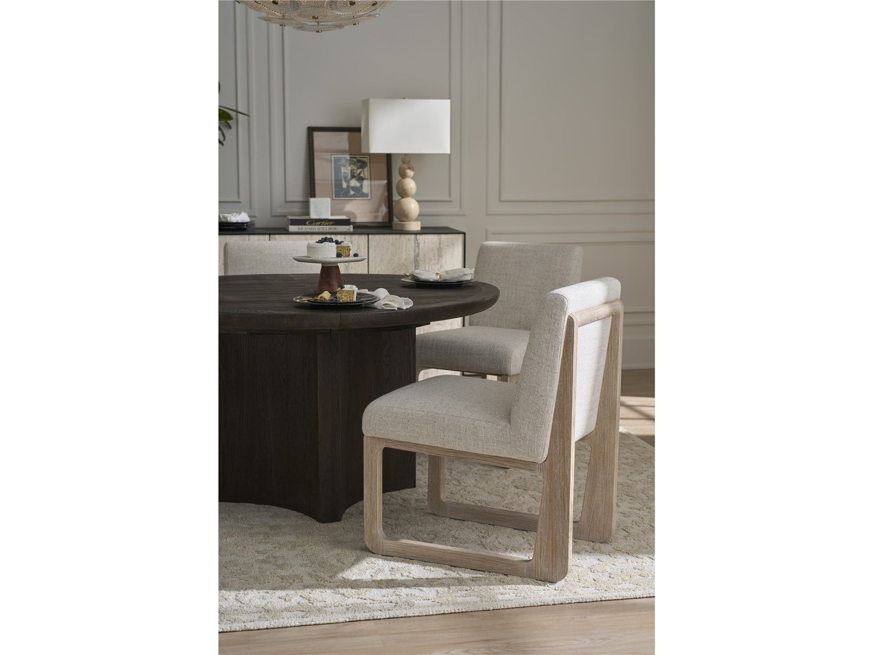 Modern Desert/Linen Side Chair - Ornate Home