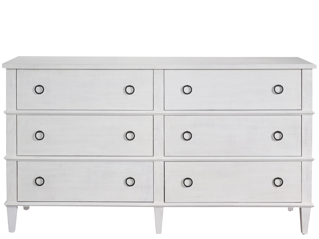 Modern Farmhouse Rustic Oak 6 Drawer Dresser - Ornate Home