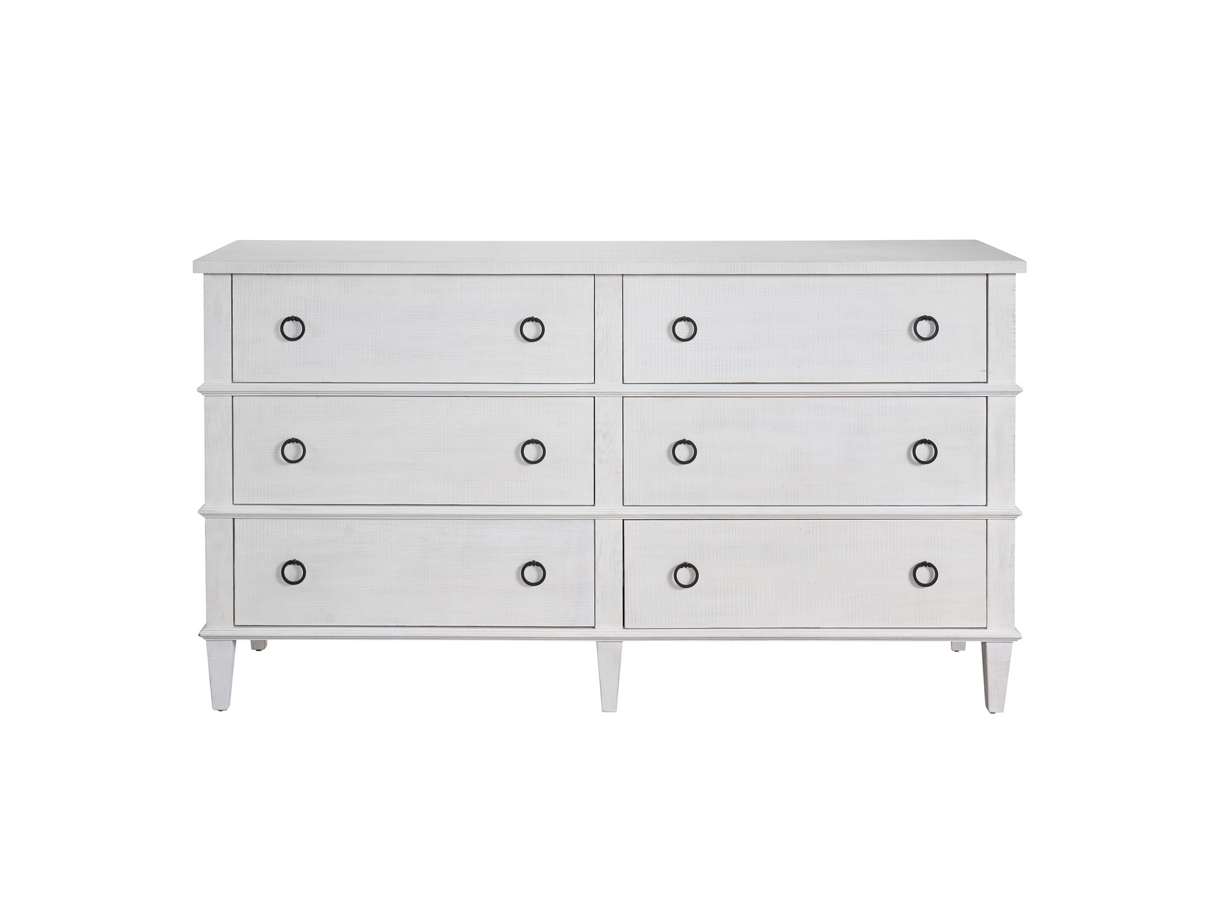 Modern Farmhouse Rustic Oak 6 Drawer Dresser - Ornate Home