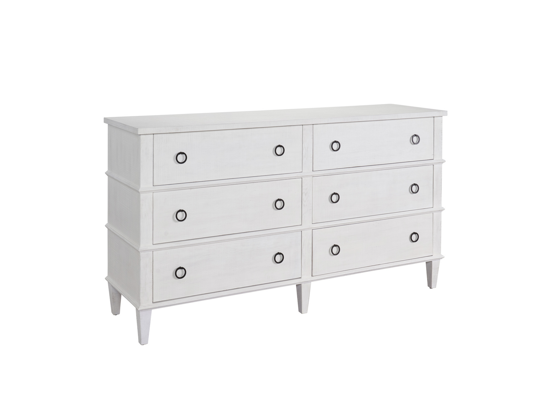 Modern Farmhouse Rustic Oak 6 Drawer Dresser - Ornate Home