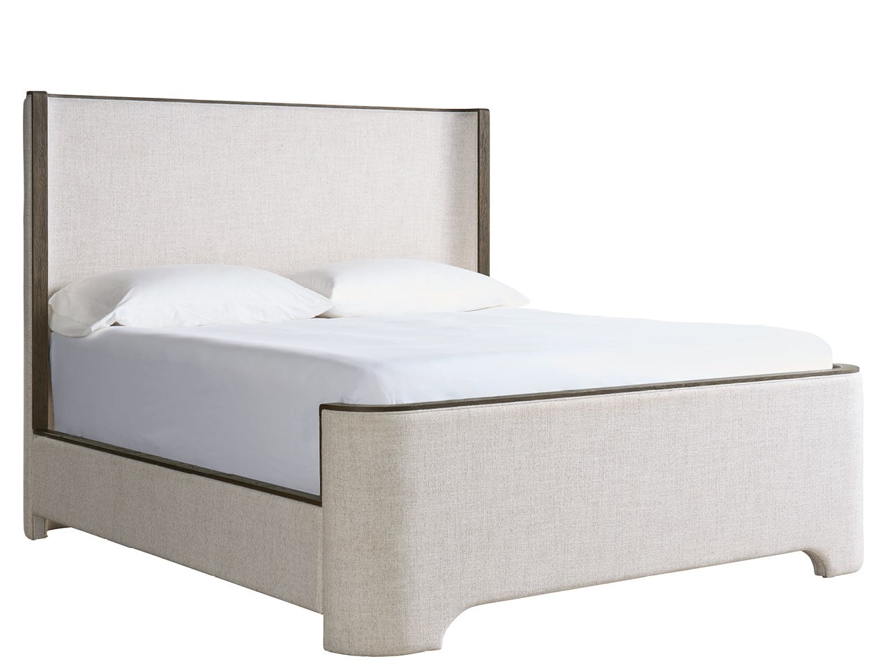 Modern Linen/Sable Upholstered King Bed - Ornate Home