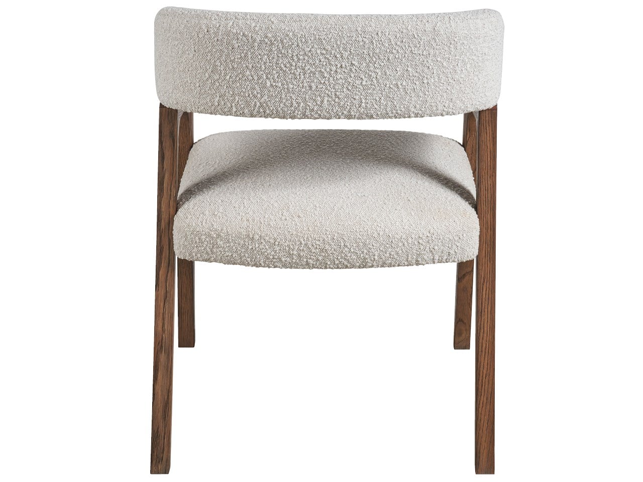 Modern Medium Brown Oak/Oris Snow Barrel Back Dining Chair - Ornate Home