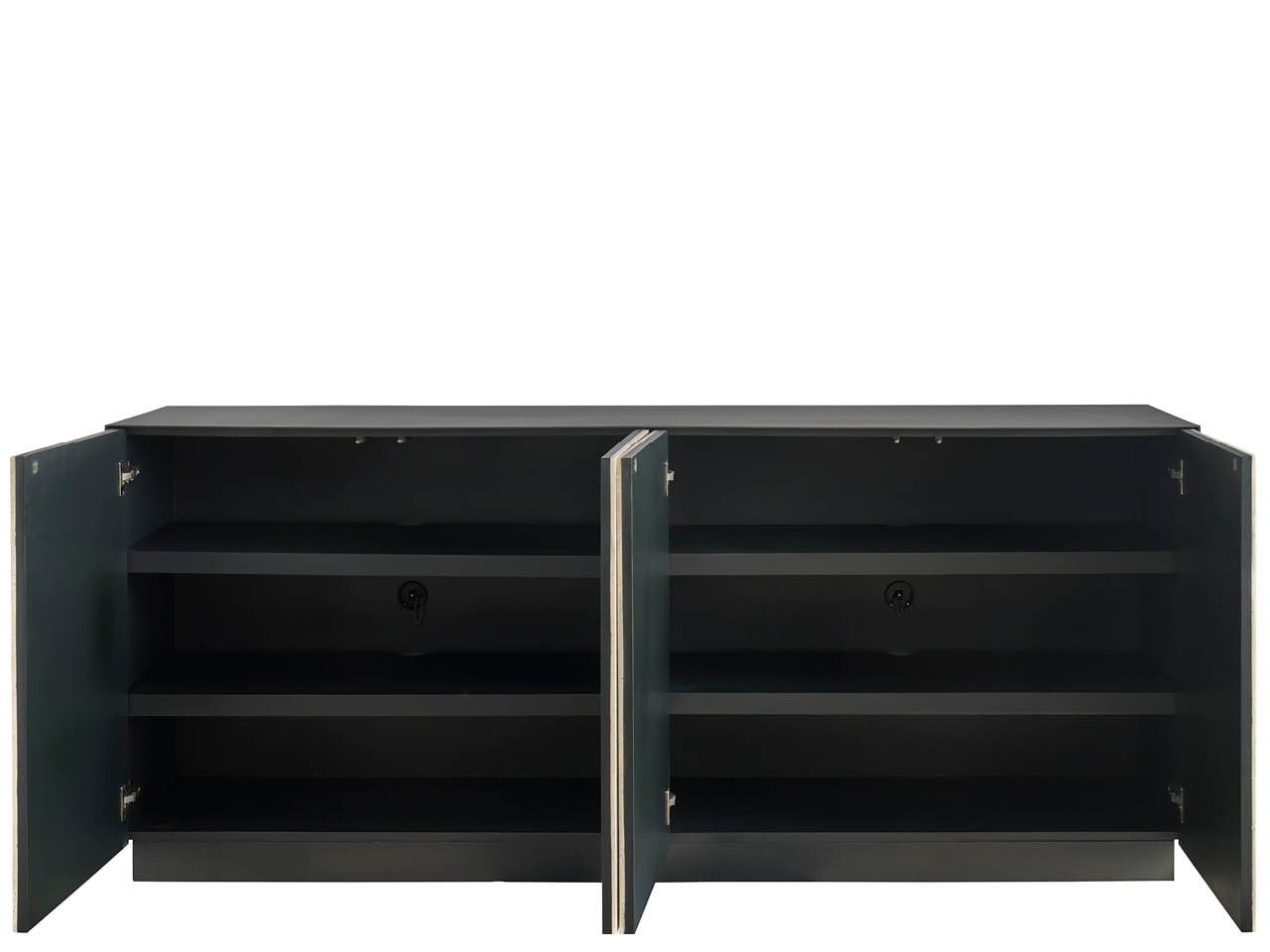 Modern Metal/White Travertine Stone Credenza - Ornate Home
