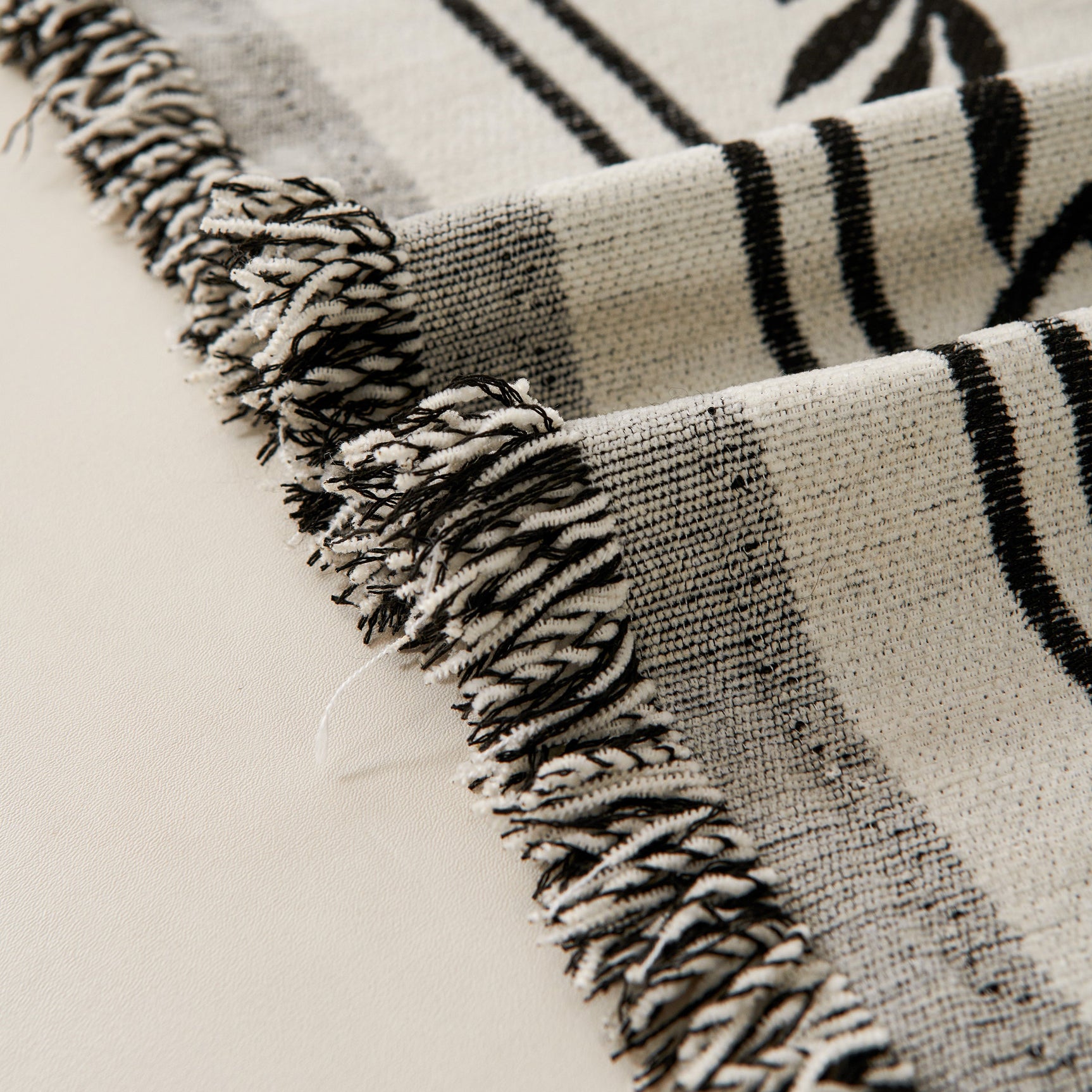 Modern Minimalist Chenille Willow Leaf Pattern Couch Cover Blanket, Luxurious Blankets for The Sofa - Ornate Home