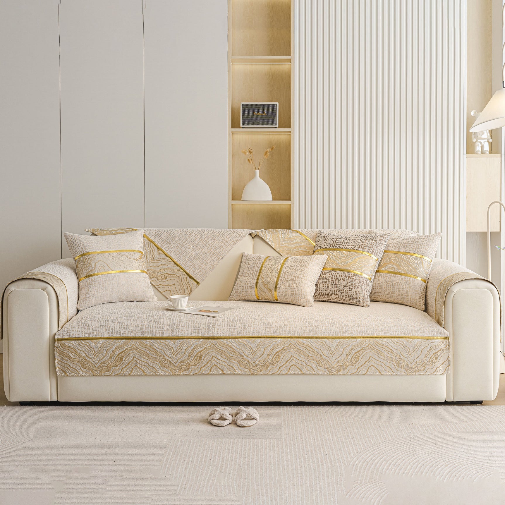 Modern Non-Slip Couch Slipcover, Soft, Durable & Washable Furniture Protector - Ornate Home