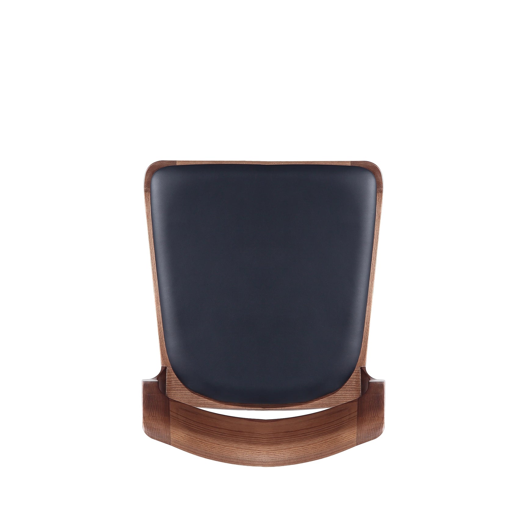 Moderno Stackable Dining Chair in Walnut and Black (Set of 2) - Ornate Home