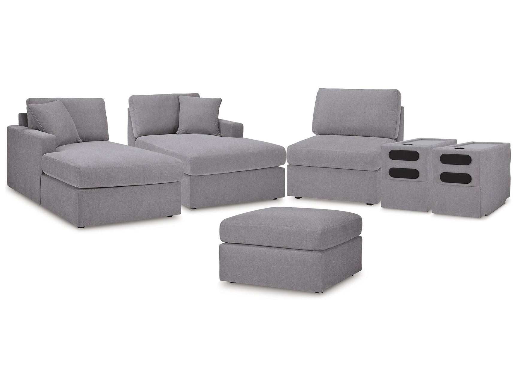 Modmax Granite 5-Piece Sectional & Ottoman (Online Special Price) - Ornate Home