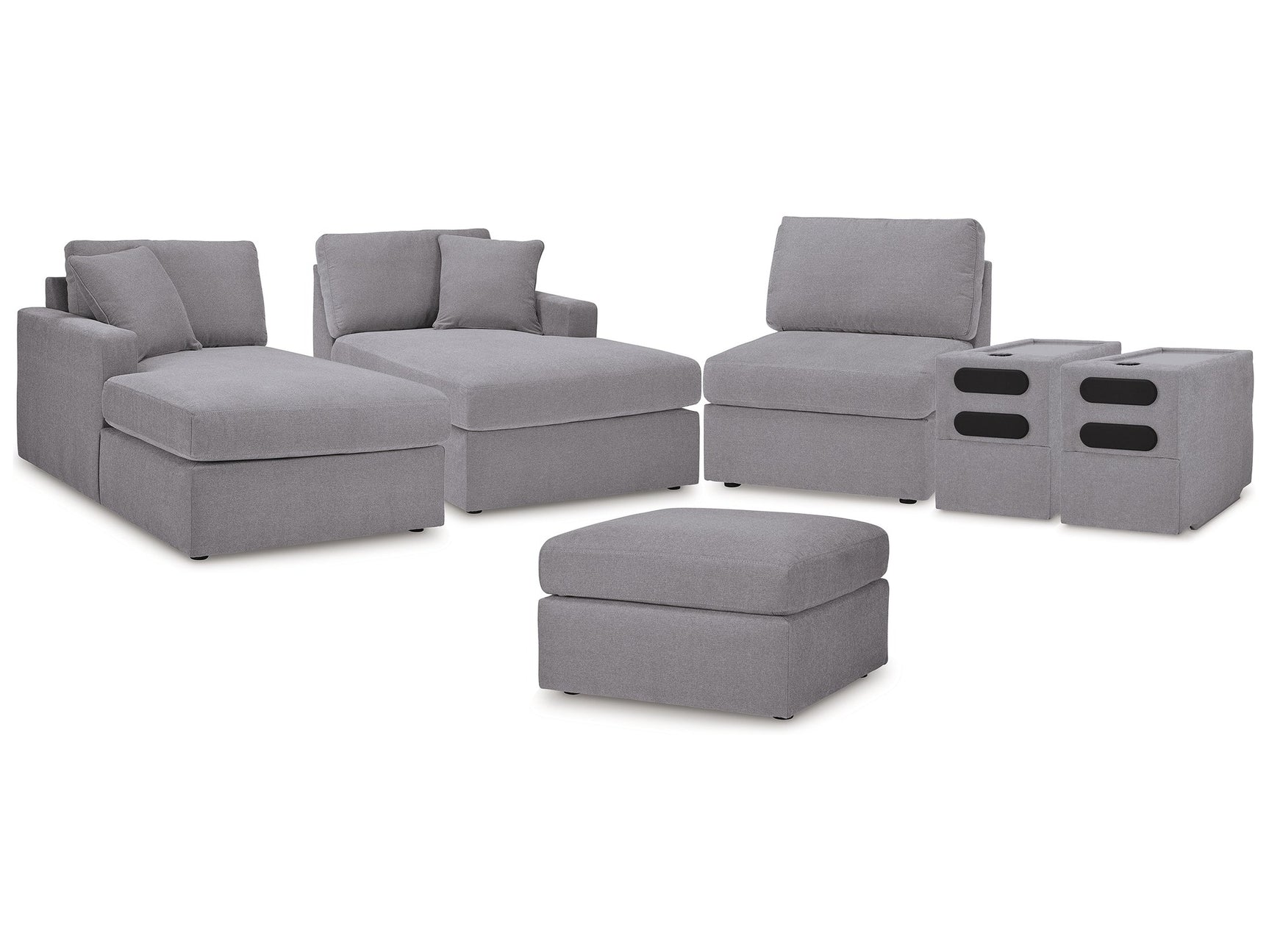 Modmax Granite 5-Piece Sectional & Ottoman - Ornate Home