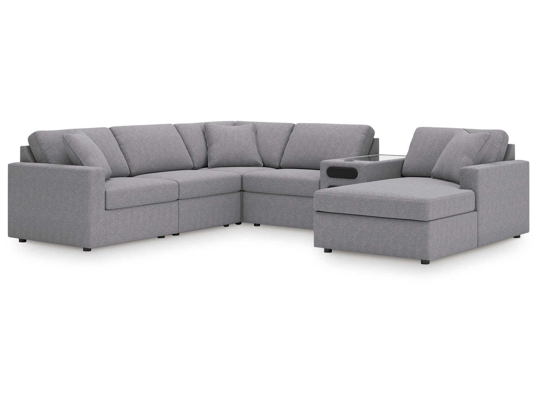 Modmax Granite 6-Piece Sectional with Audio System and Chaise - Ornate Home