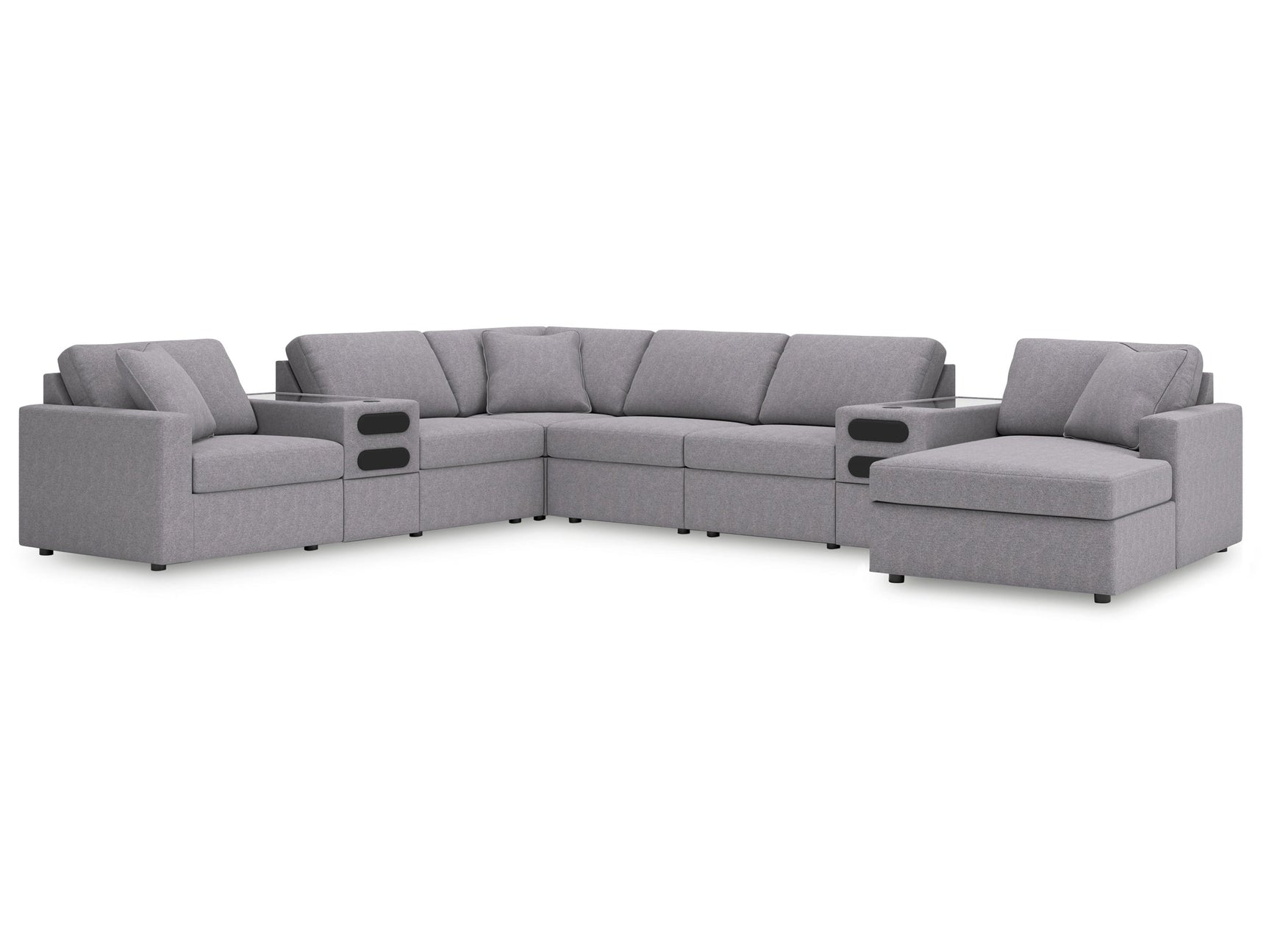Modmax Granite 8-Piece Sectional w/Audio System & Chaise (Online Special Price) - Ornate Home