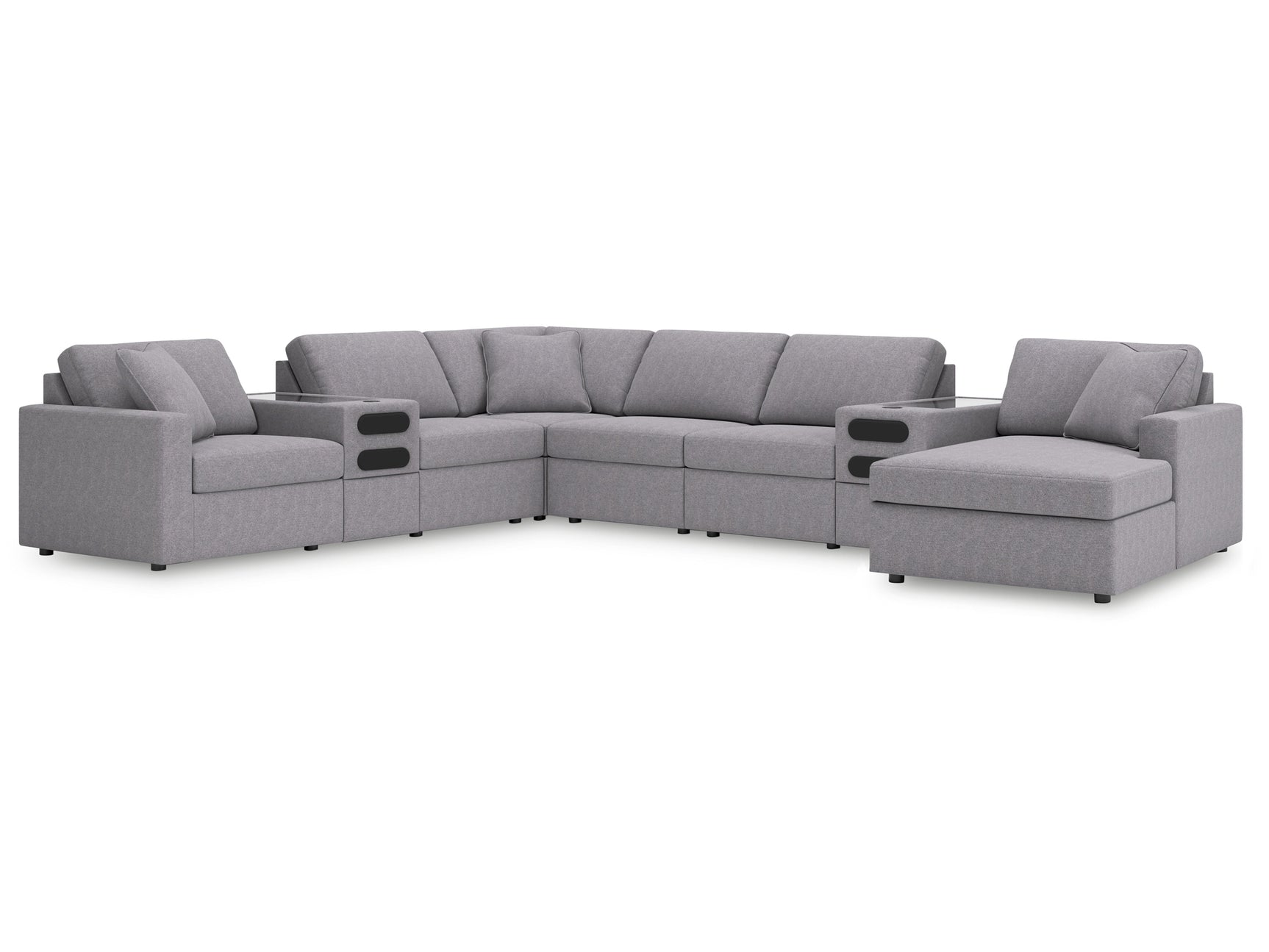 Modmax Granite 8-Piece Sectional w/Audio System & Chaise - Ornate Home
