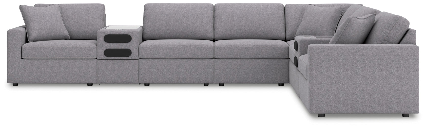 Modmax Granite 8-Piece Sectional with Audio Consoles (Online Special Price) - Ornate Home