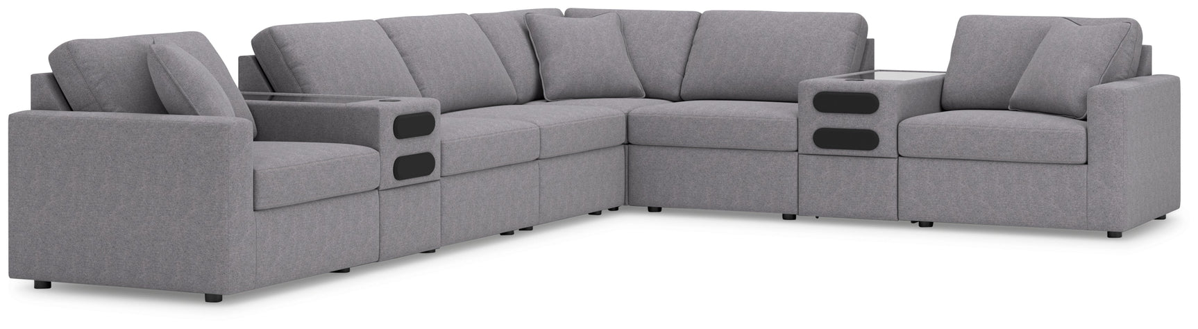 Modmax Granite 8-Piece Sectional with Audio Consoles (Online Special Price) - Ornate Home
