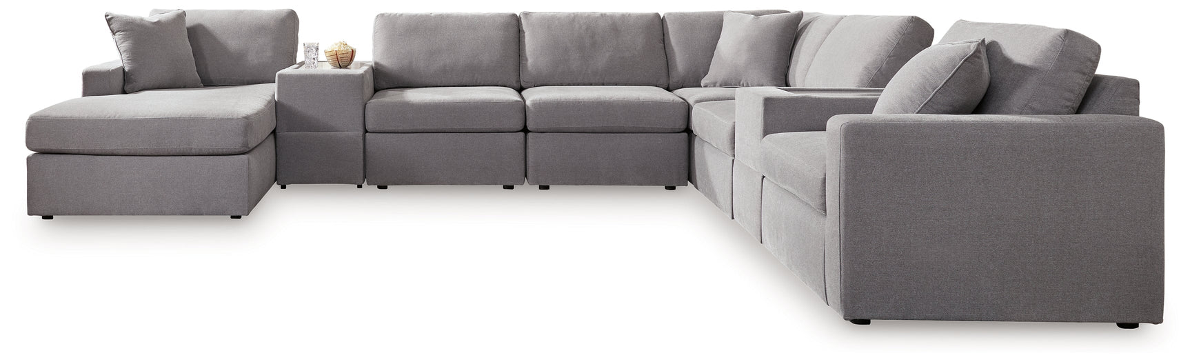 Modmax Granite 8-Piece Sectional with Chaise and Storage Consoles (Online Special Price) - Ornate Home