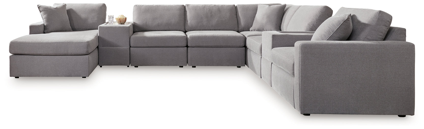Modmax Granite 8-Piece Sectional with Chaise and Storage Consoles - Ornate Home