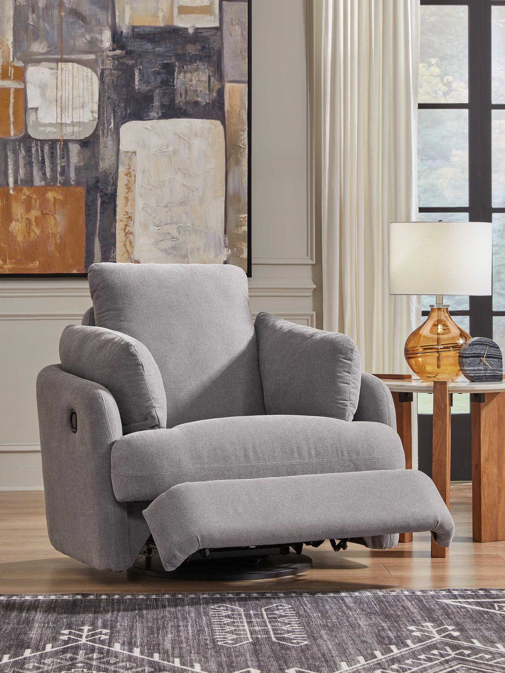 Modmax Granite Swivel Glider Recliner (Online Special Price) - Ornate Home