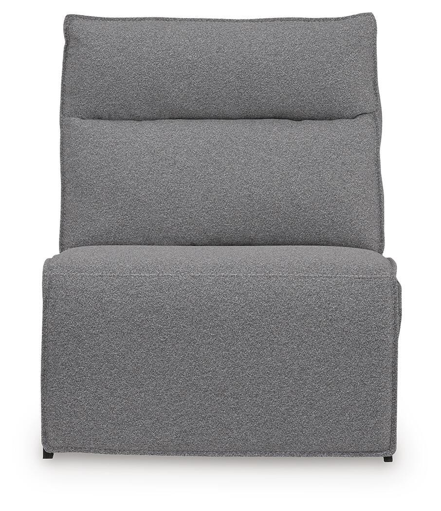 Modmax II Salt and Pepper 7-Piece Power Reclining Sectional with Audio Consoles - Ornate Home