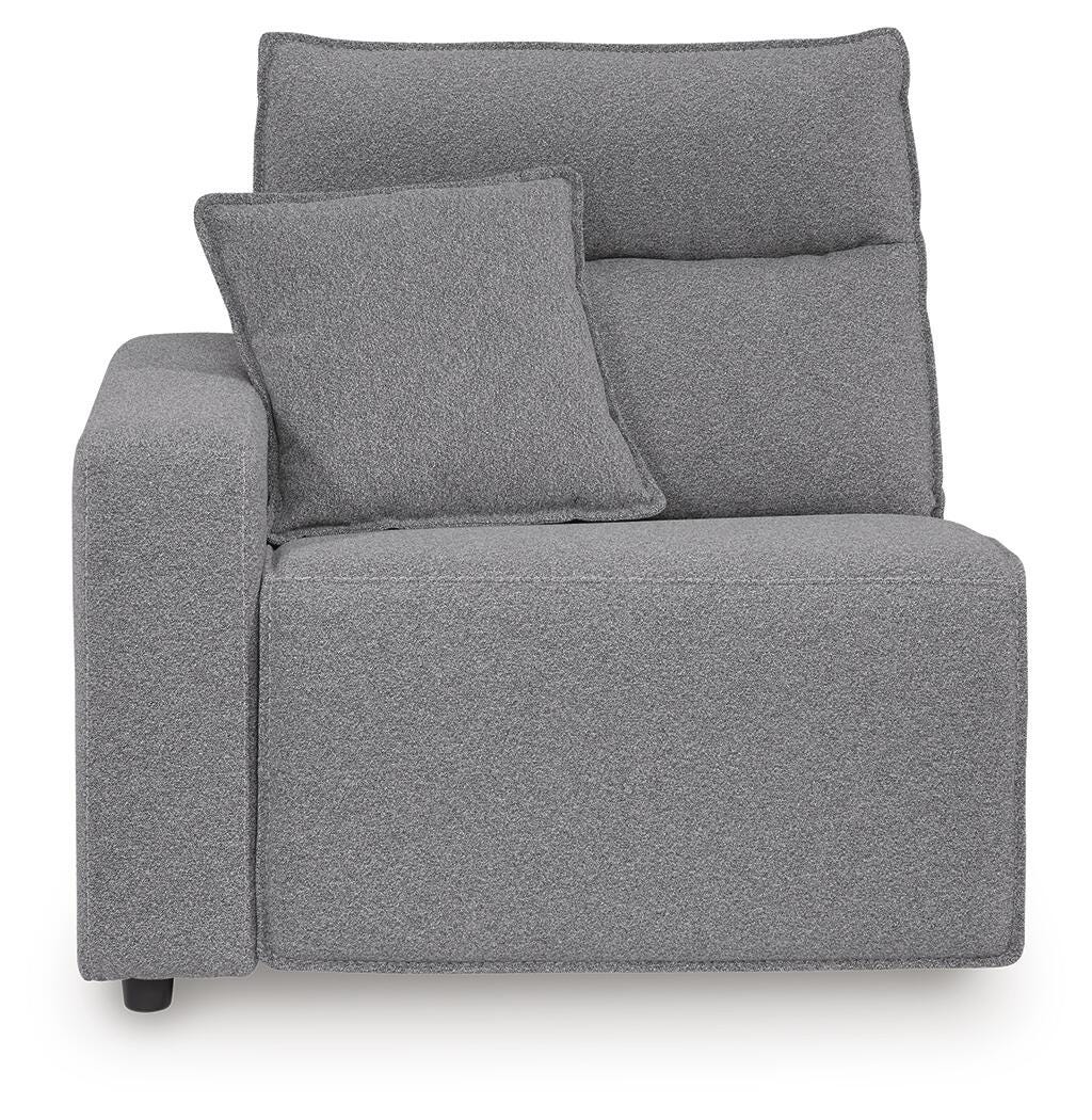 Modmax II Salt and Pepper 7-Piece Power Reclining Sectional with Audio Consoles - Ornate Home