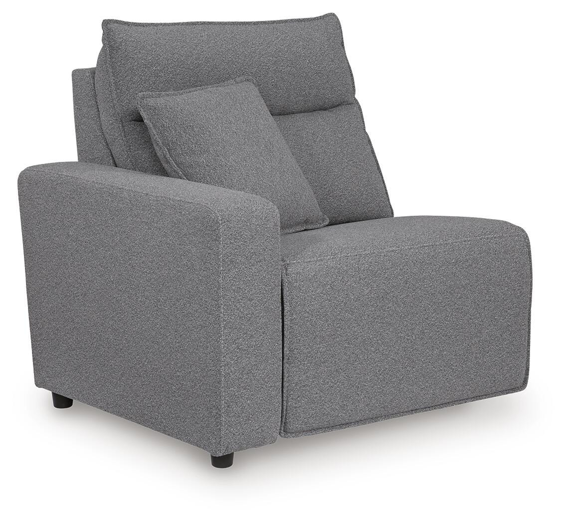 Modmax II Salt and Pepper 7-Piece Power Reclining Sectional with Audio Consoles - Ornate Home