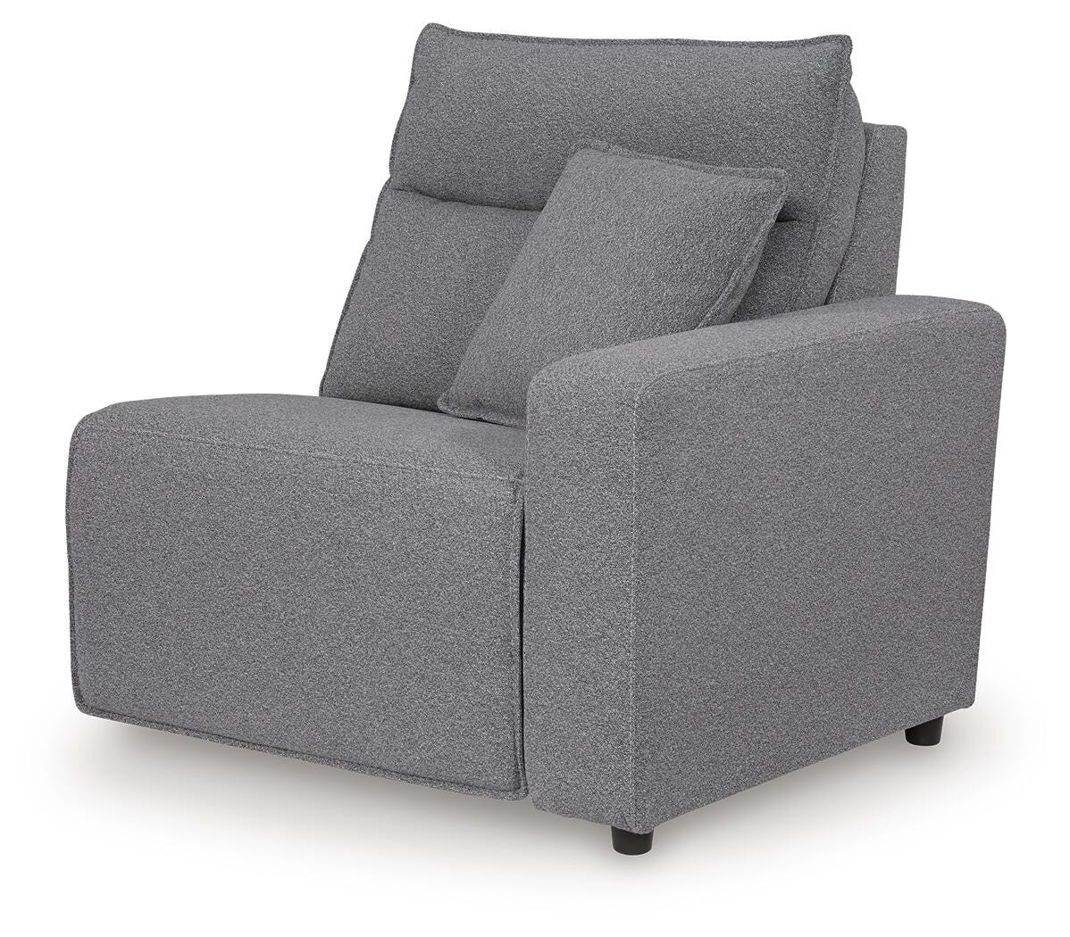 Modmax II Salt and Pepper 7-Piece Power Reclining Sectional with Audio Consoles - Ornate Home
