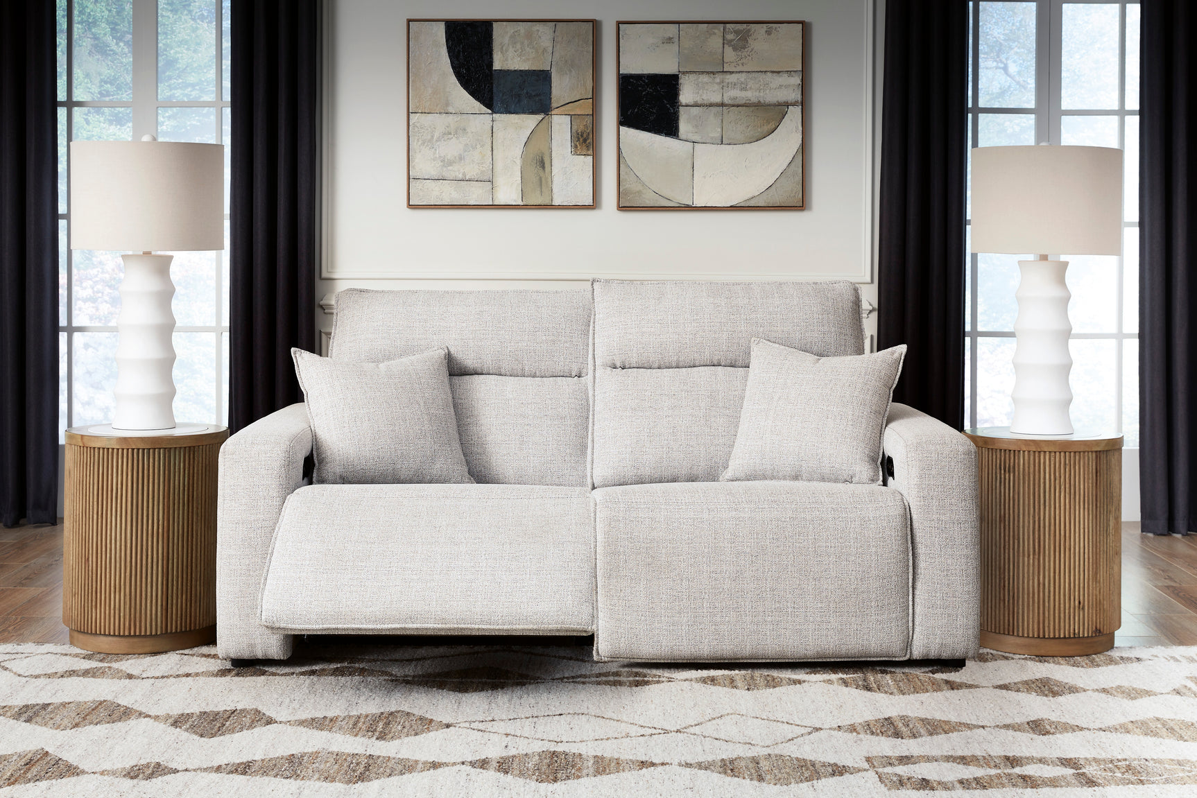 Modmax II Stone 2-Piece Reclining Loveseat - Ornate Home