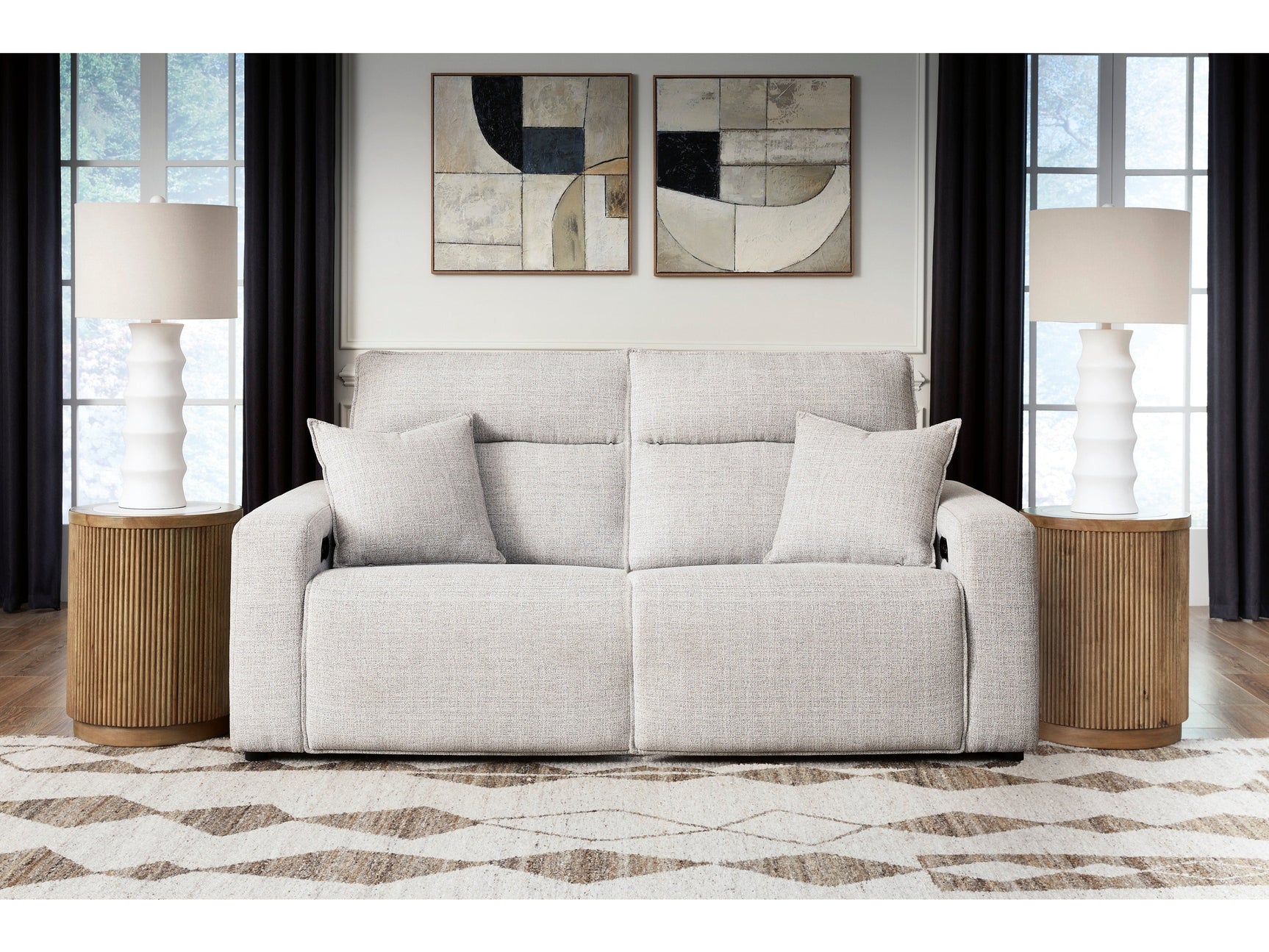Modmax II Stone 2-Piece Reclining Loveseat - Ornate Home