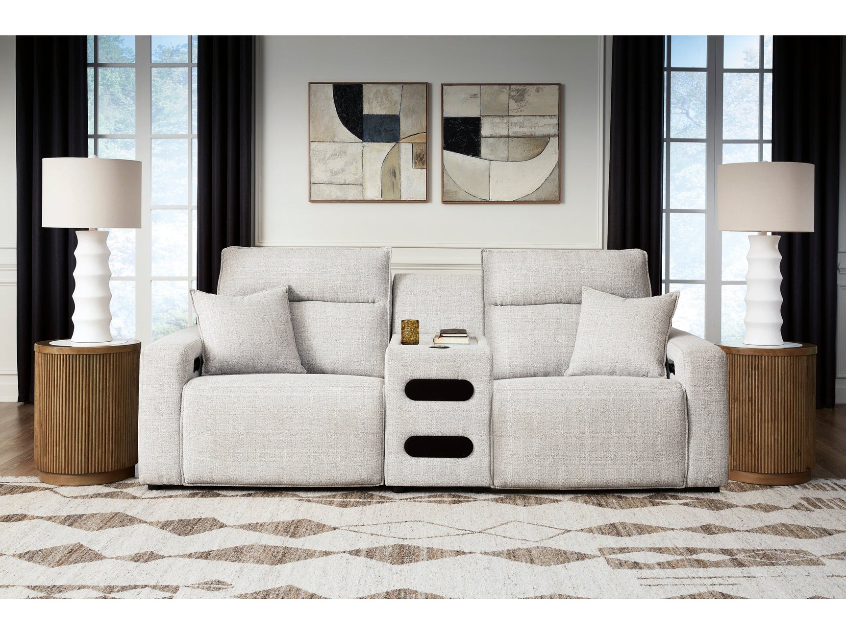 Modmax II Stone 3 Pc Power Reclining Sectional (Online Special Price) - Ornate Home