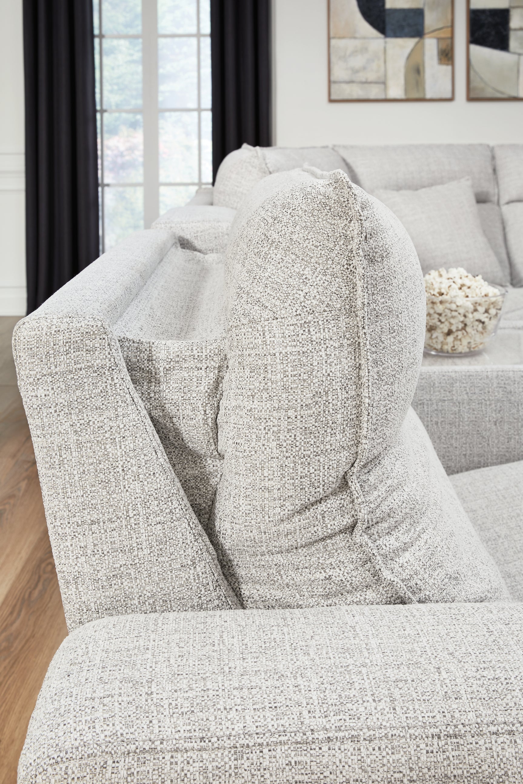 Modmax II Stone 6-Piece Reclining Sectional with Console - Ornate Home