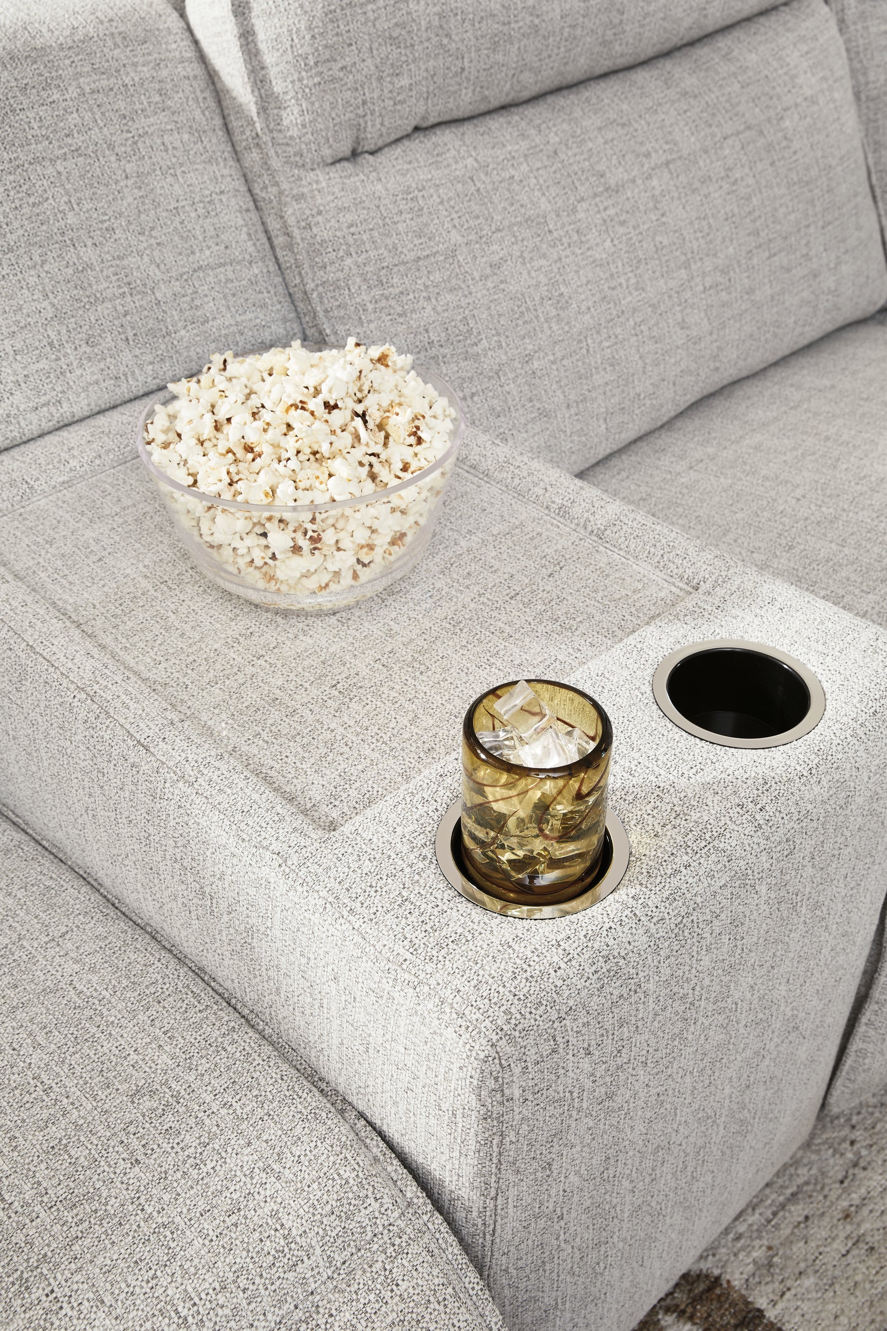 Modmax II Stone 6-Piece Reclining Sectional with Console - Ornate Home