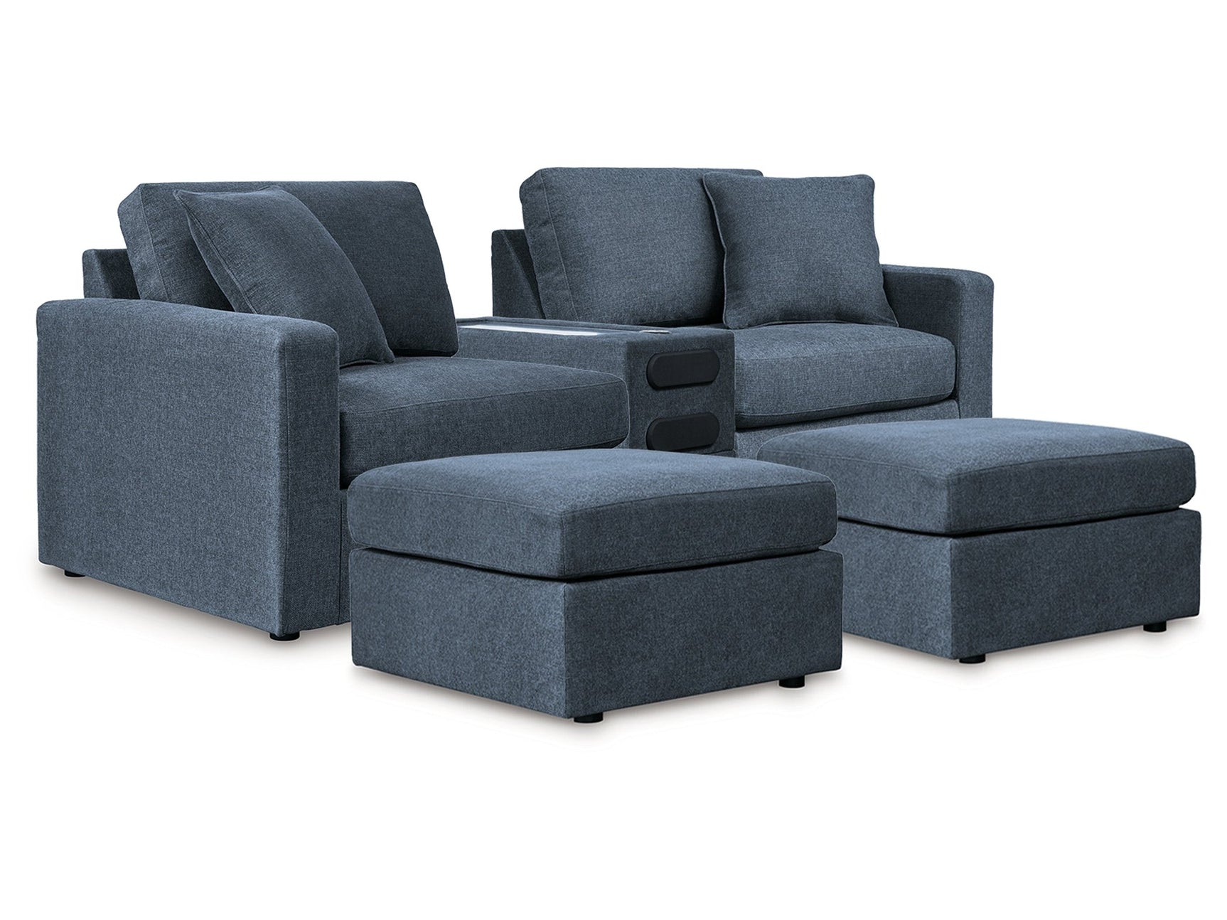 Modmax Ink 3-Piece Sectional and 2 Ottomans - Ornate Home