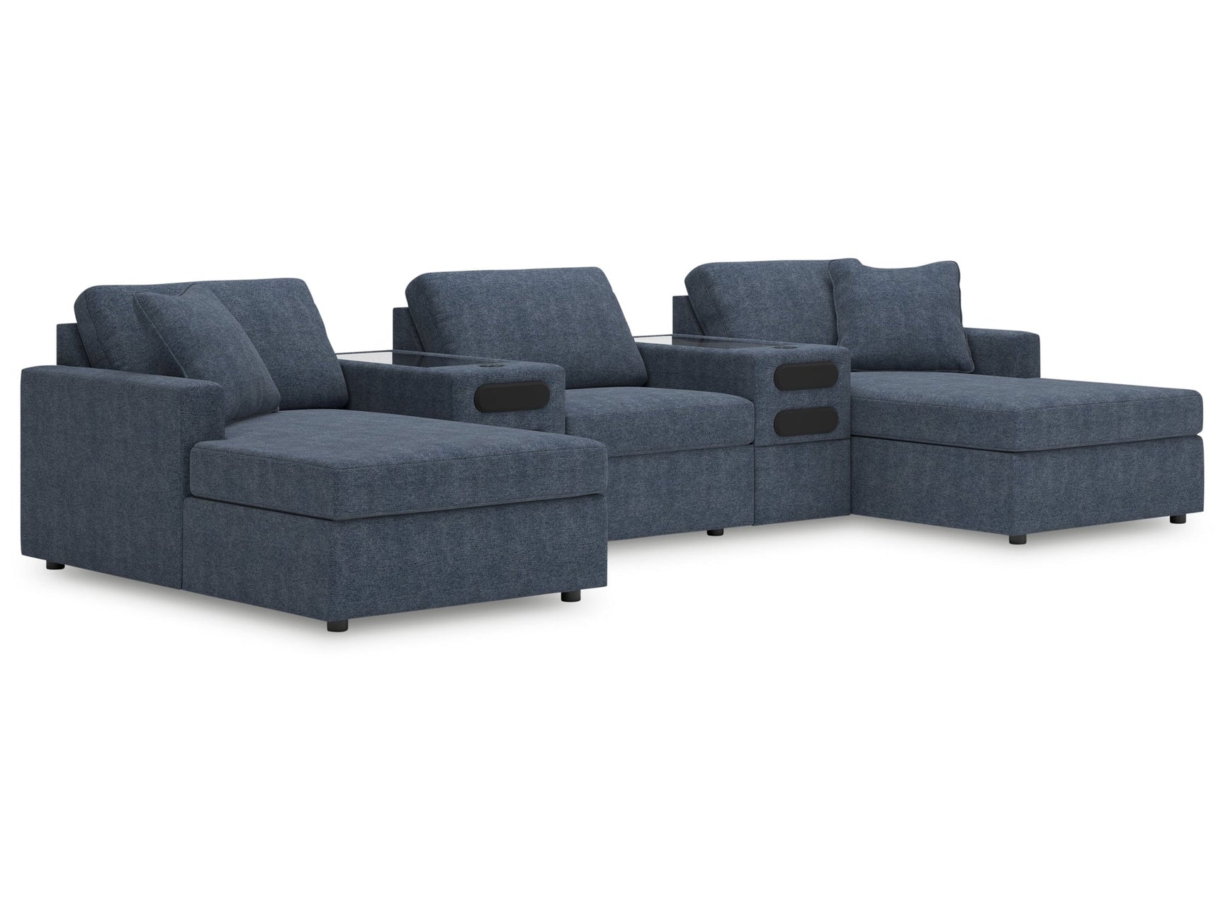 Modmax Ink 5-Piece Double Chaise w/Audio Consoles (Online Special Price) - Ornate Home