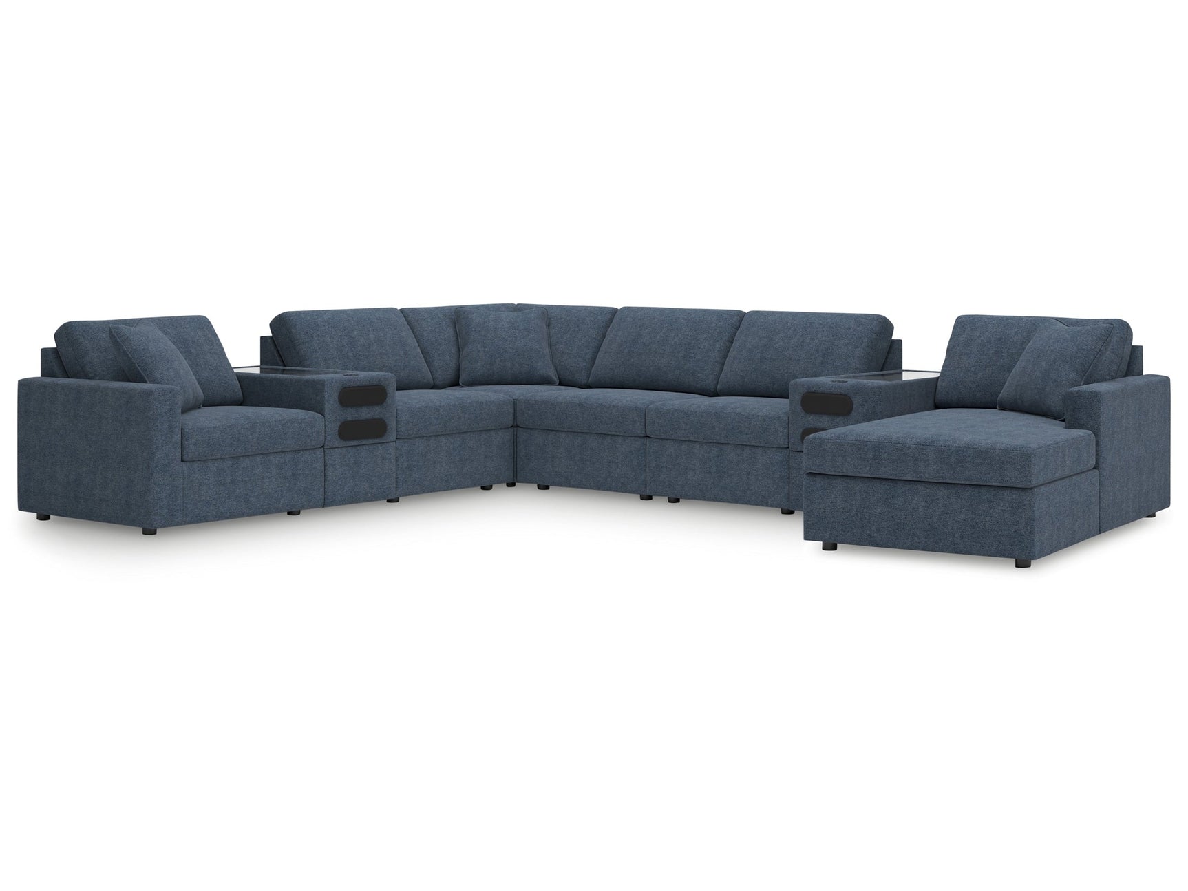 Modmax Ink 8-Piece Sectional w/Audio System & Chaise (Online Special Price) - Ornate Home