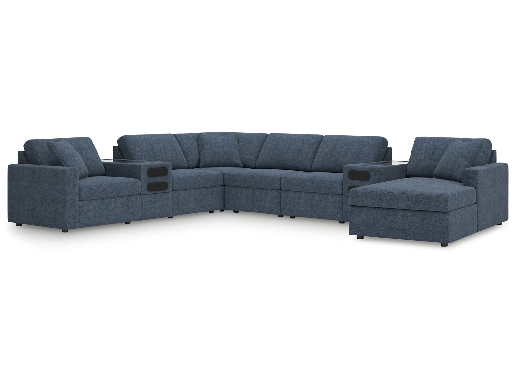 Modmax Ink 8-Piece Sectional w/Audio System & Chaise - Ornate Home