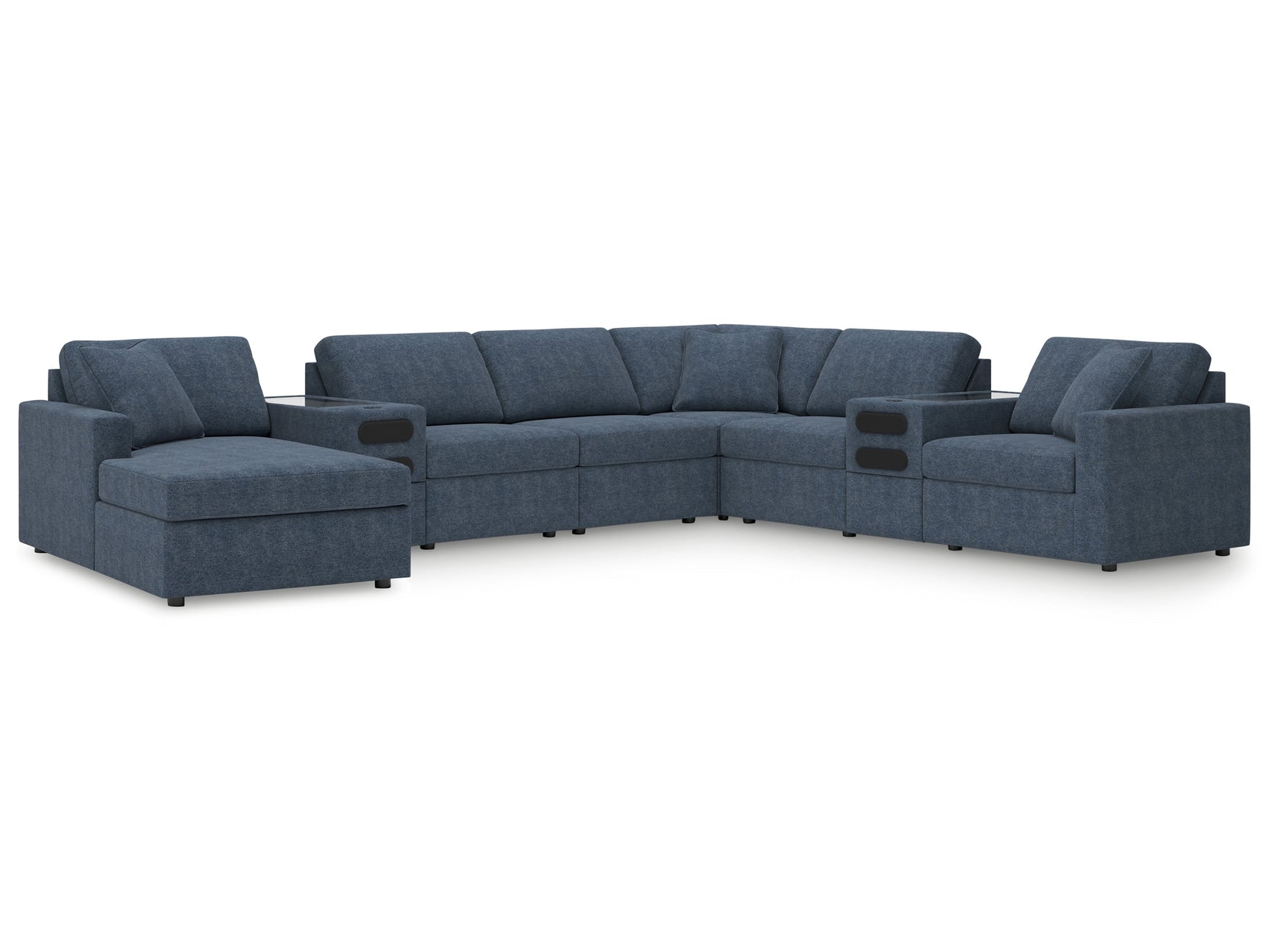 Modmax Ink 8-Piece Sectional with Audio System & Chaise - Ornate Home